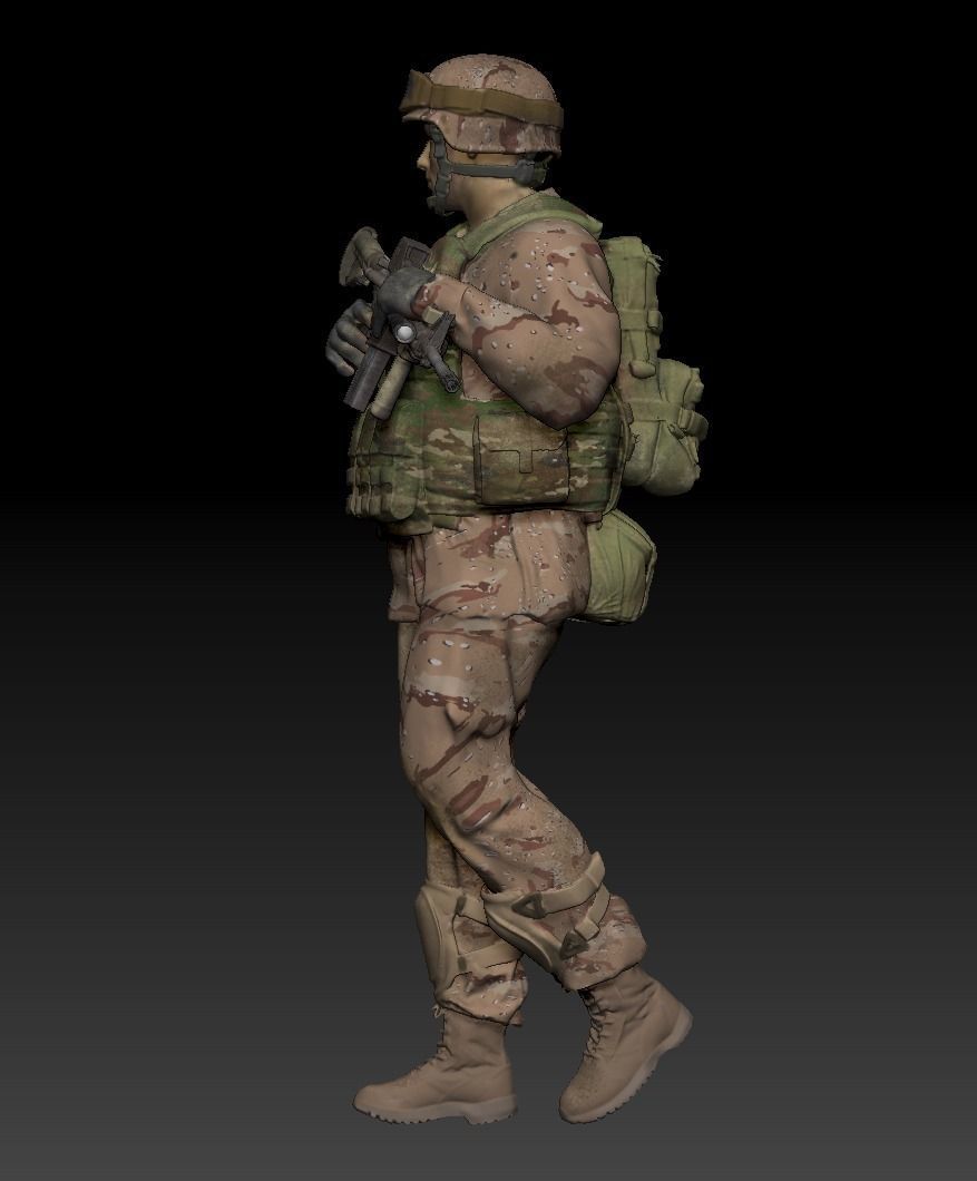 Operation Iraqi Freedom Infantryman   3D model_2