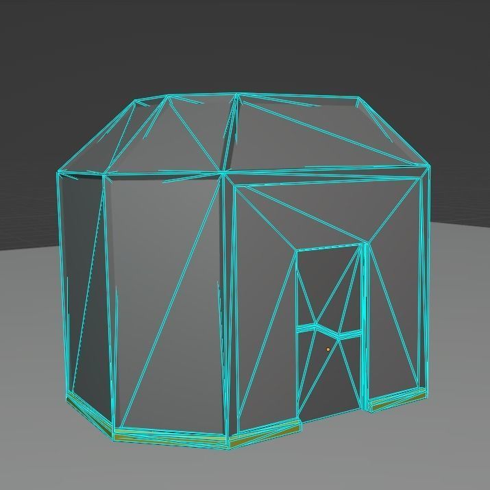 Post-apocalyptic Doomsday bunker Low-poly 3D model_3