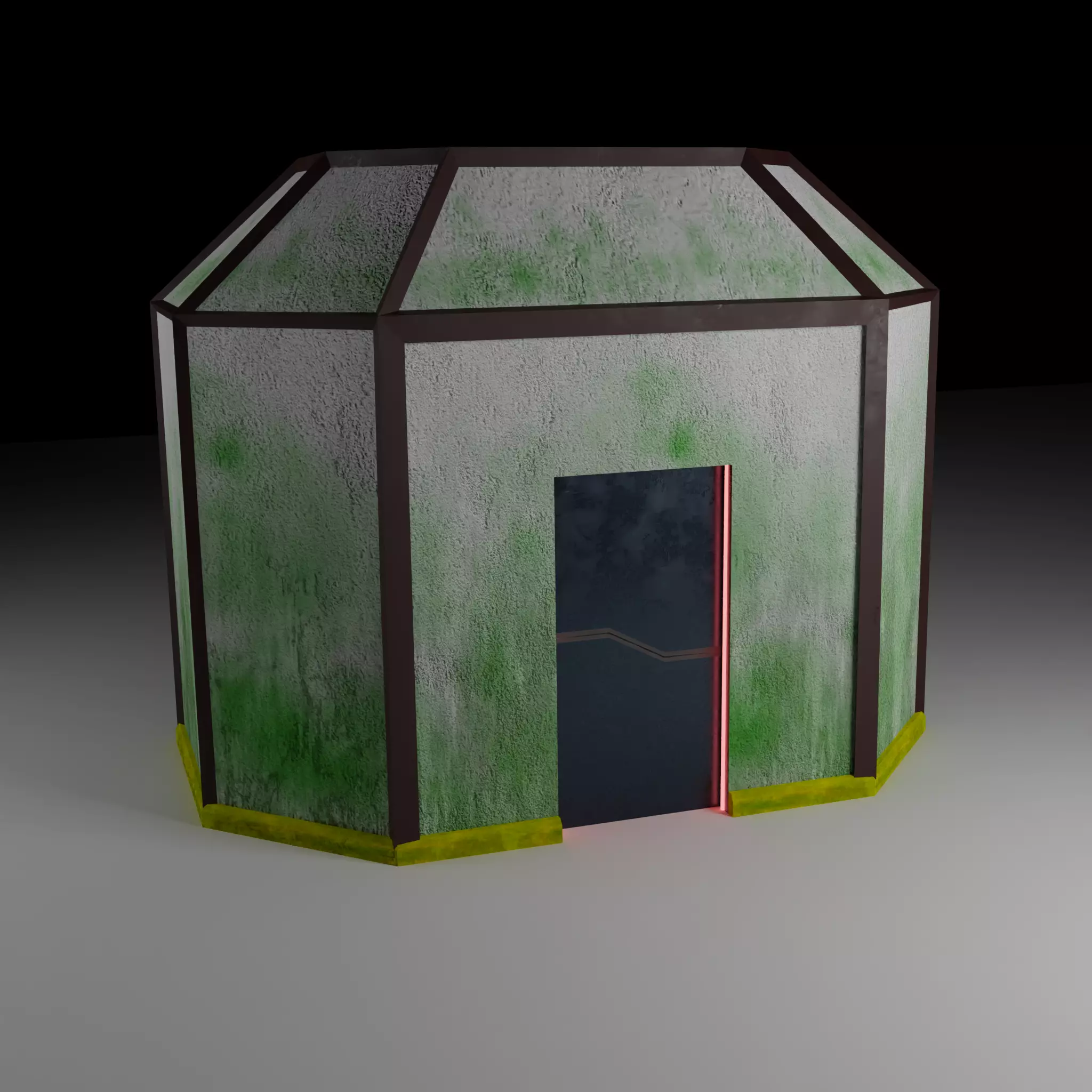 Post-apocalyptic Doomsday bunker Low-poly 3D model_0
