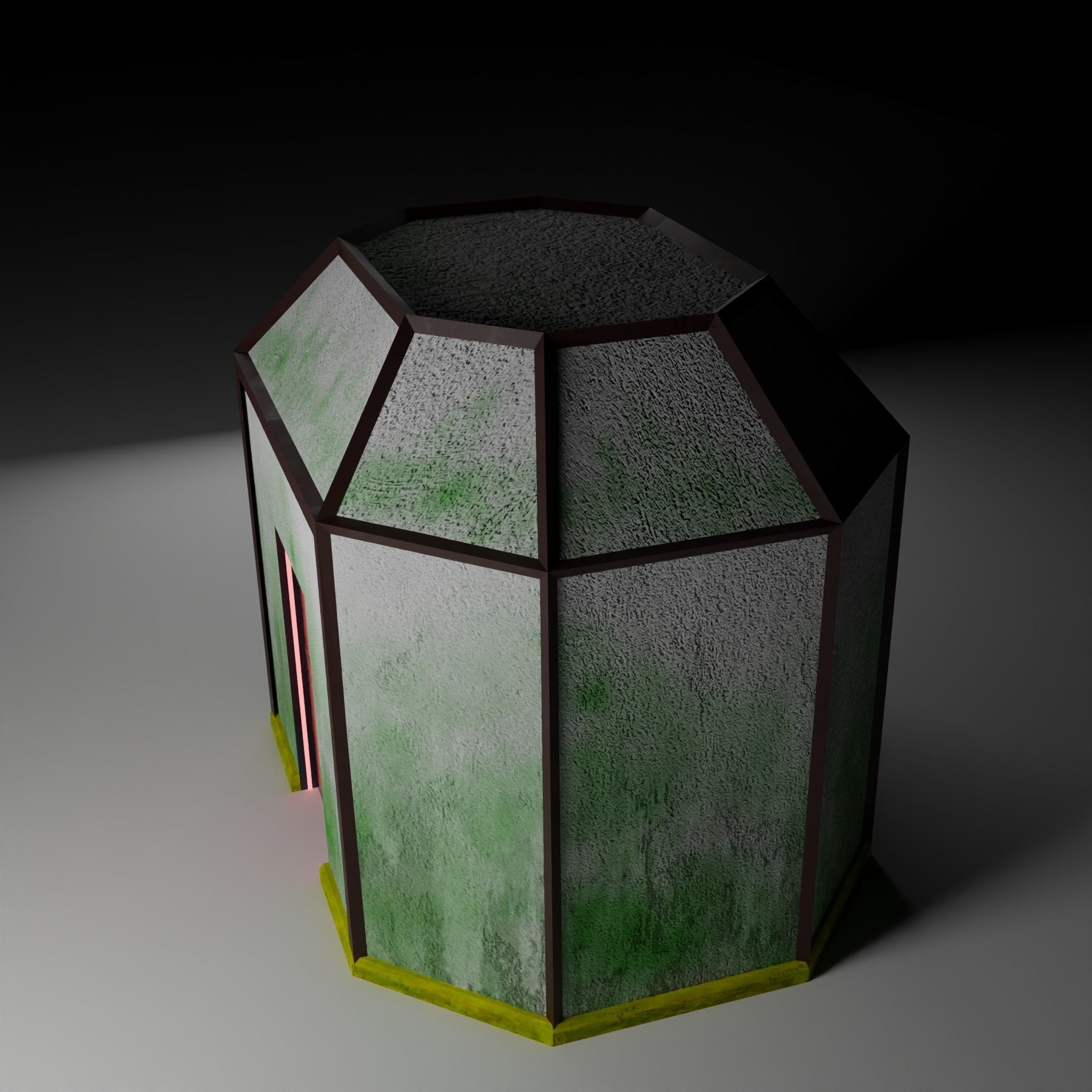 Post-apocalyptic Doomsday bunker Low-poly 3D model_2