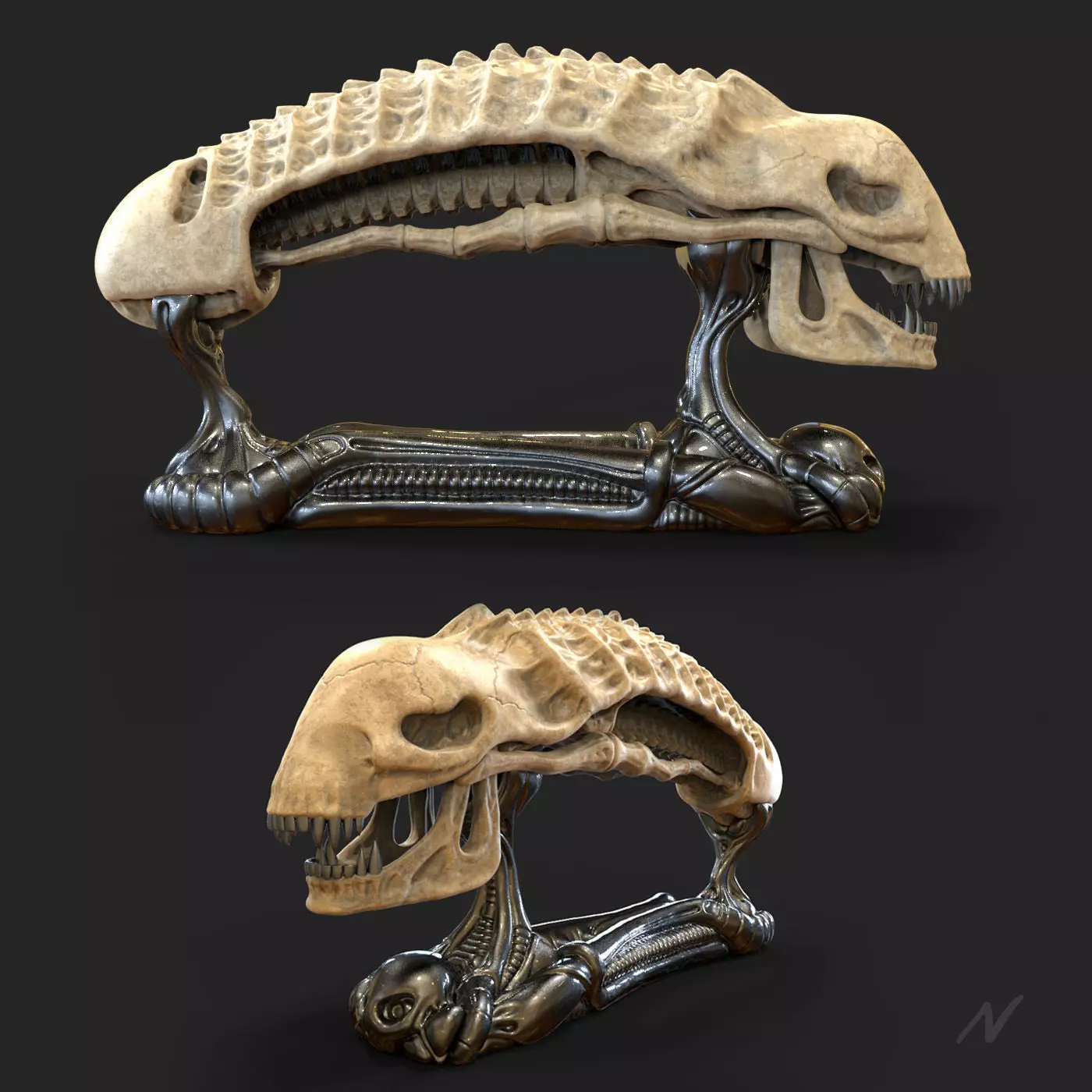 Alien Skull 3D print model_0