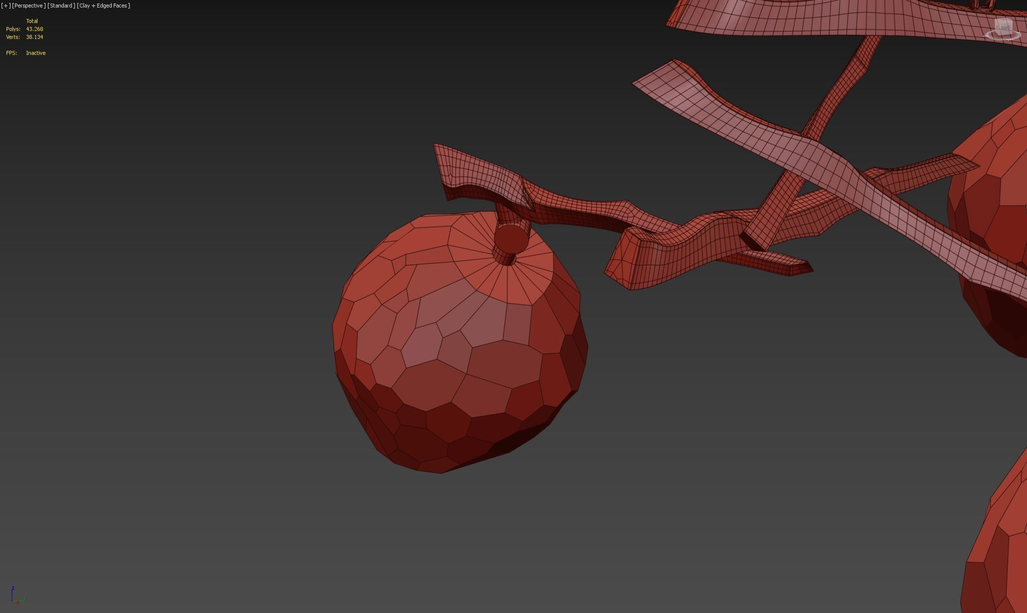 Jacques Chandelier Low-poly 3D model_6