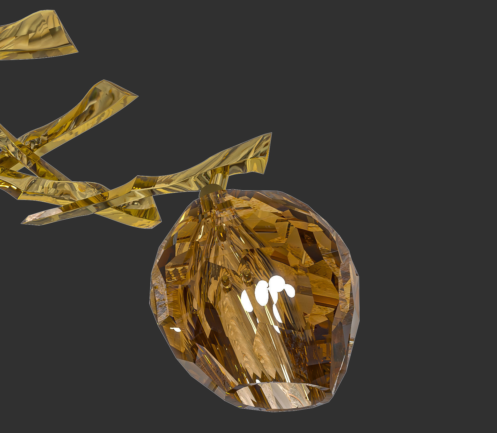 Jacques Chandelier Low-poly 3D model_3