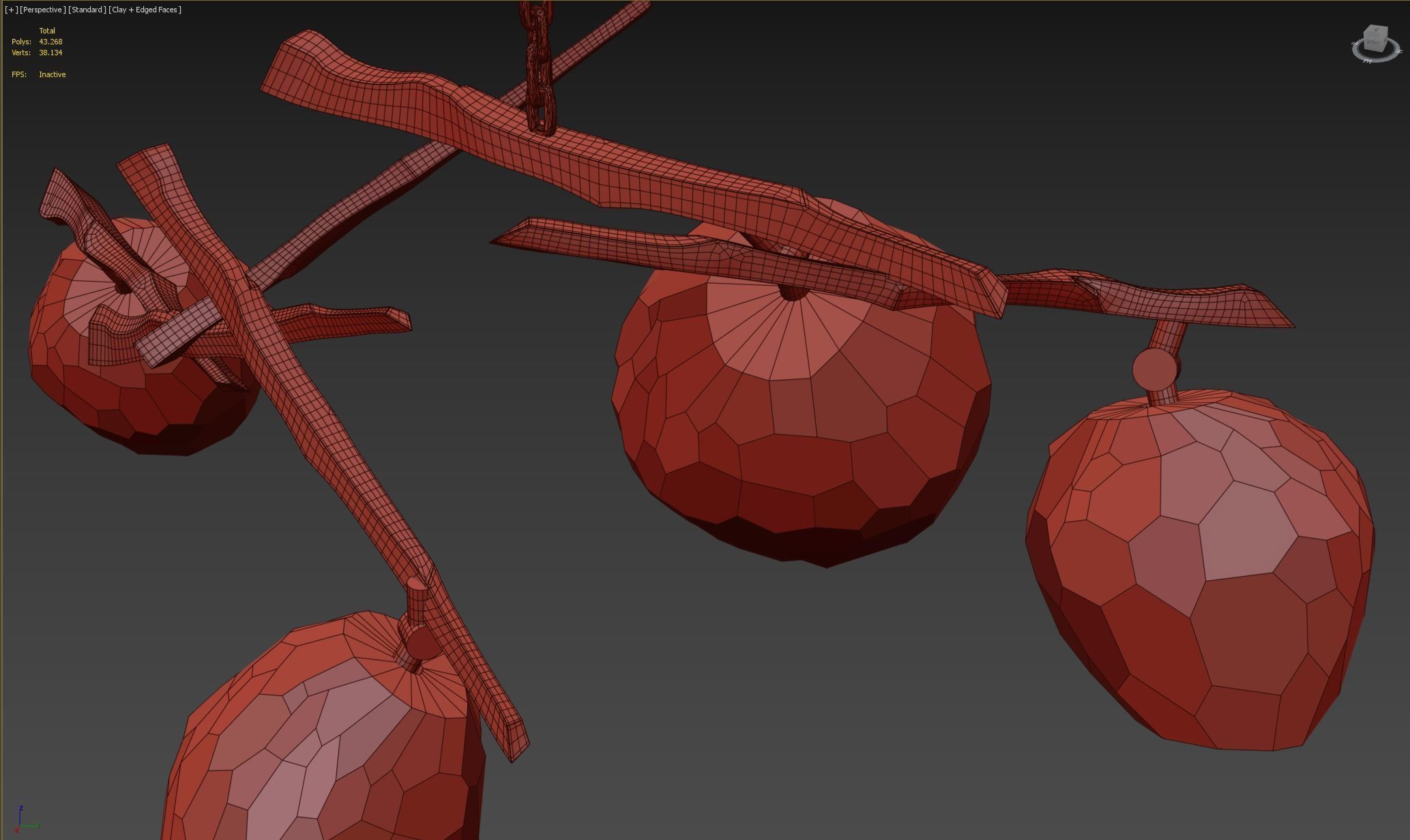 Jacques Chandelier Low-poly 3D model_7