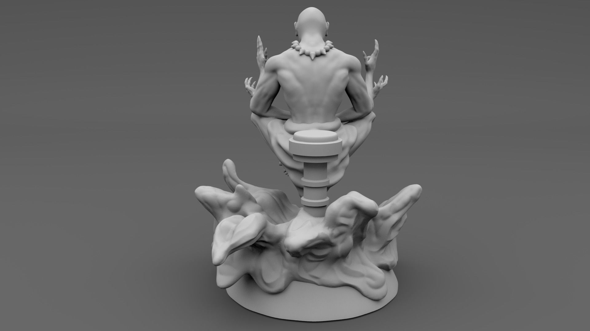 Shiva statue of lord ganesha 3D print model_2