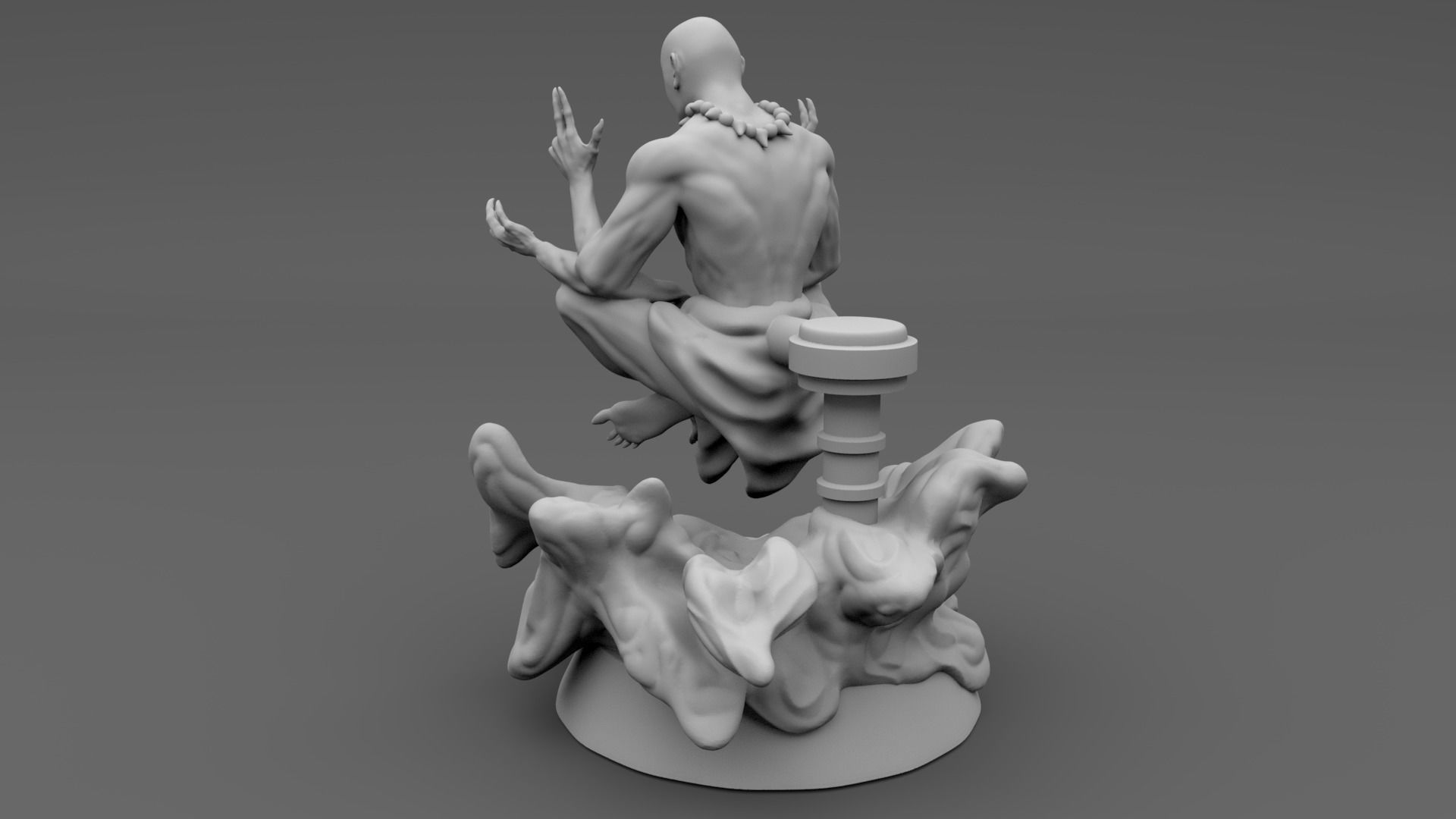 Shiva statue of lord ganesha 3D print model_4