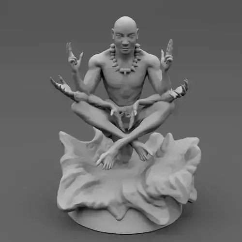 Shiva statue of lord ganesha 3D print model