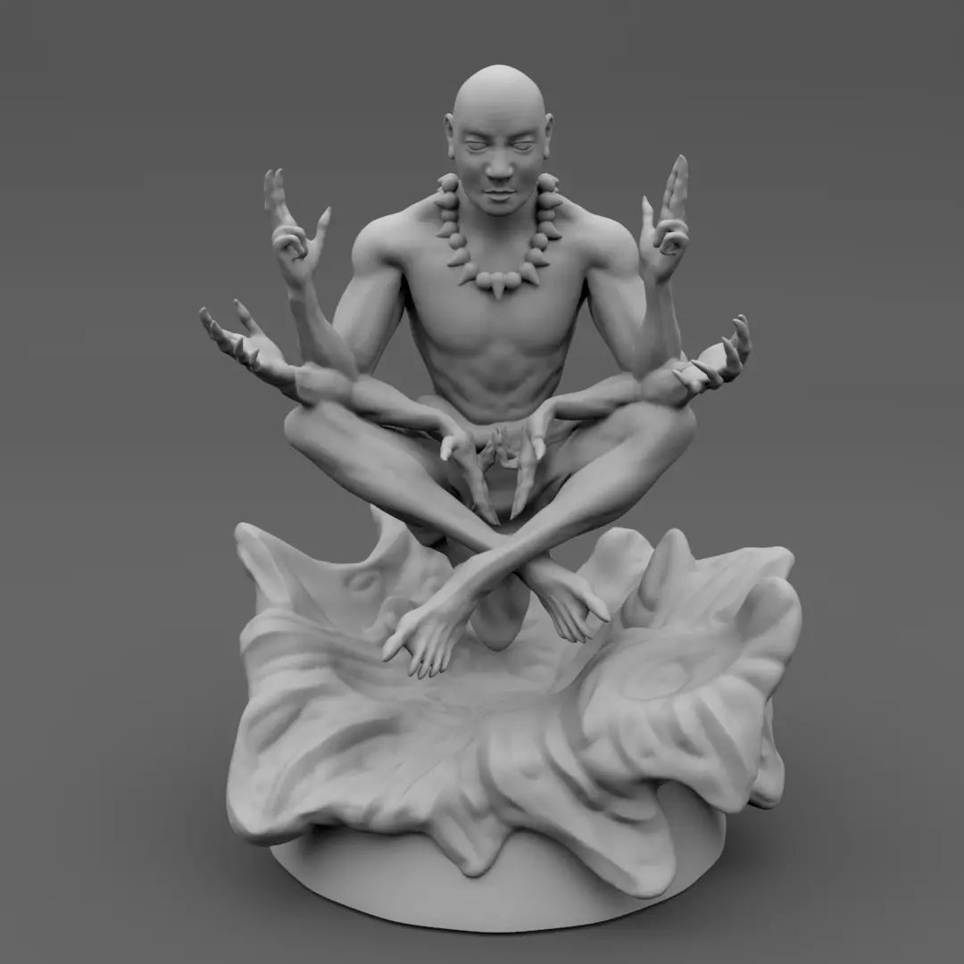 Shiva statue of lord ganesha 3D print model_0