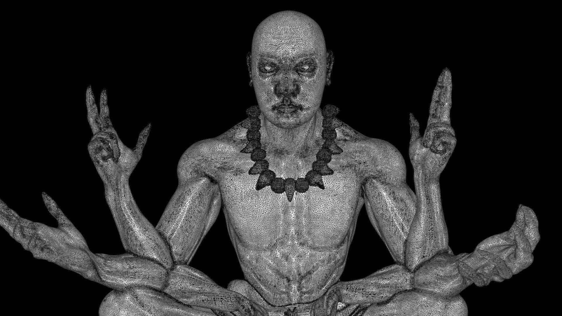 Shiva statue of lord ganesha 3D print model_5