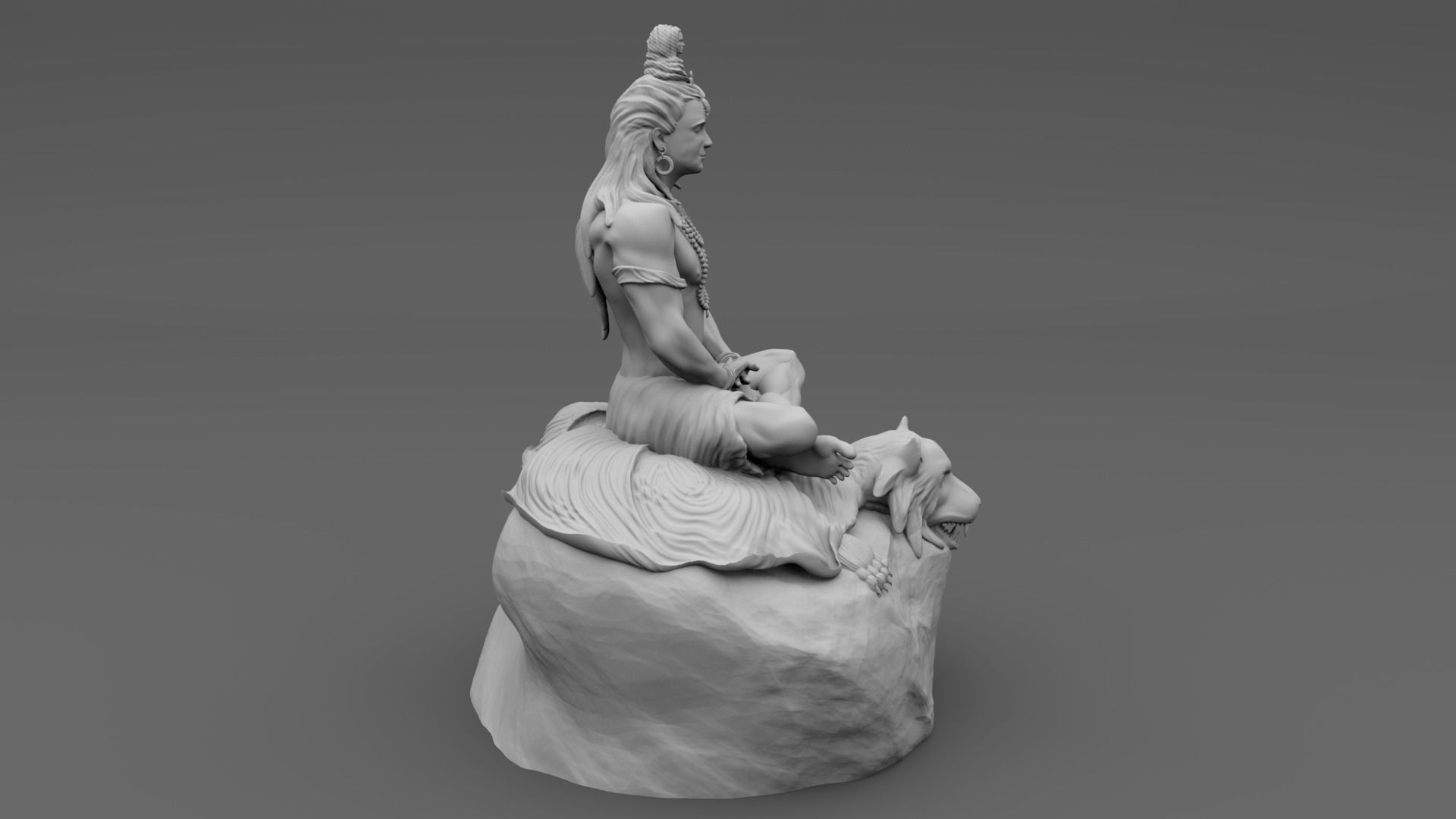 Shiva statue of lord 3D print model_1