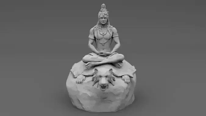 Shiva statue of lord 3D print model