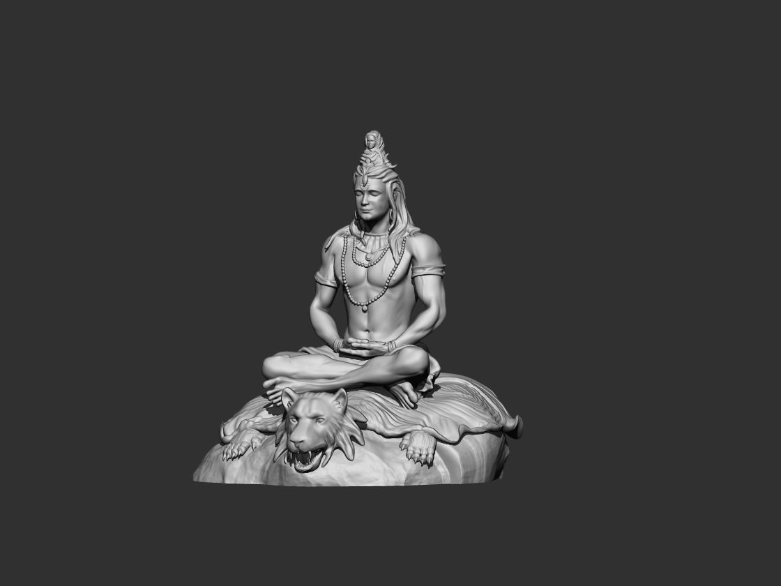 Shiva statue of lord 3D print model_6
