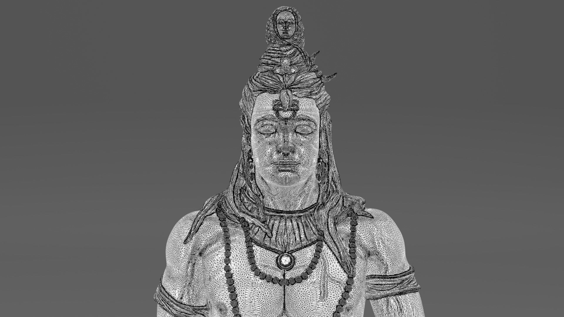 Shiva statue of lord 3D print model_8