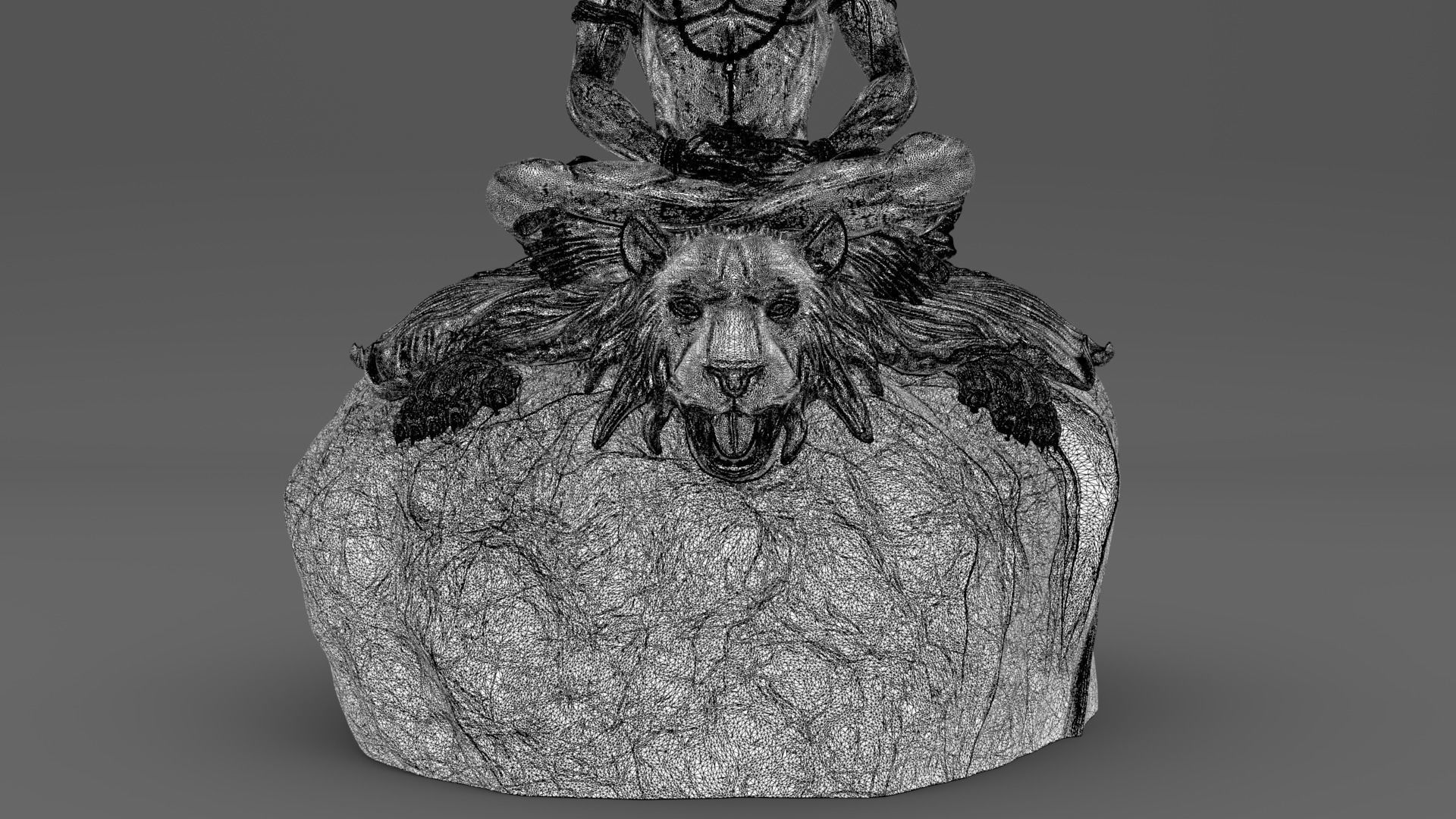 Shiva statue of lord 3D print model_9