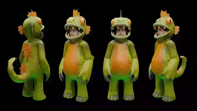 MONSTER MASCOT CHARACTER 3D model