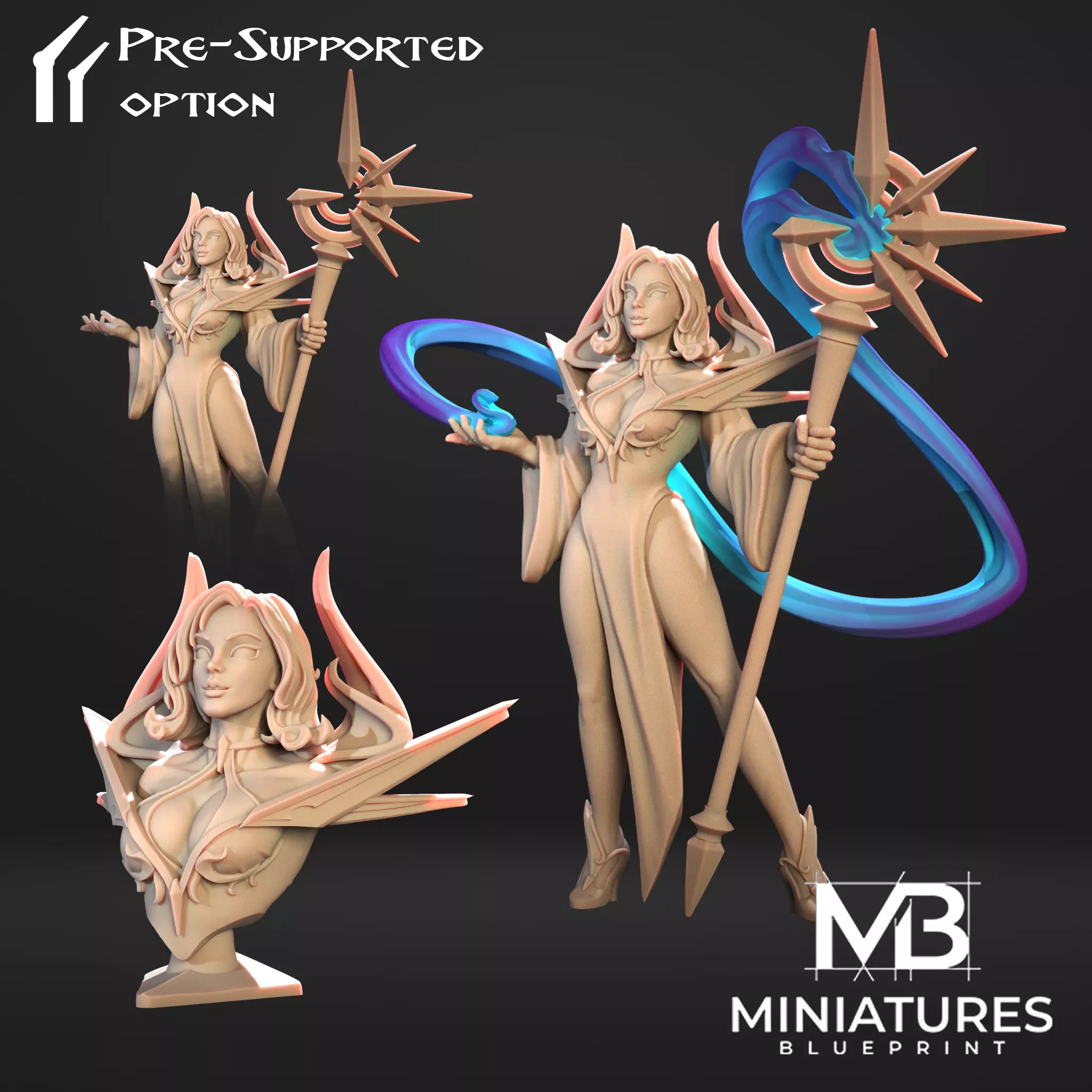 Zerynthia Noble Mage - Pack  3D print model_0