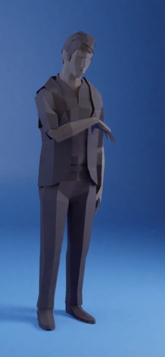 Low Poly Characters Pack Ready to animate Low-poly 3D model_3
