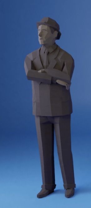 Low Poly Characters Pack Ready to animate Low-poly 3D model_4