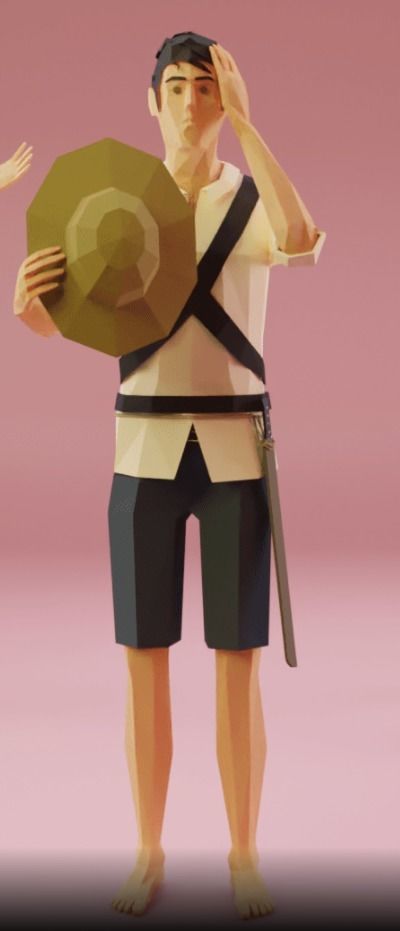 Low Poly Characters Pack Ready to animate Low-poly 3D model_5