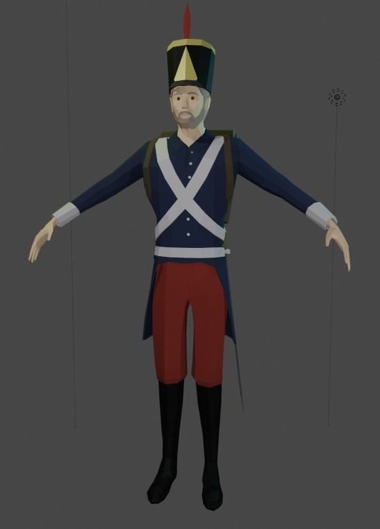 Low Poly Characters Pack Ready to animate Low-poly 3D model_7