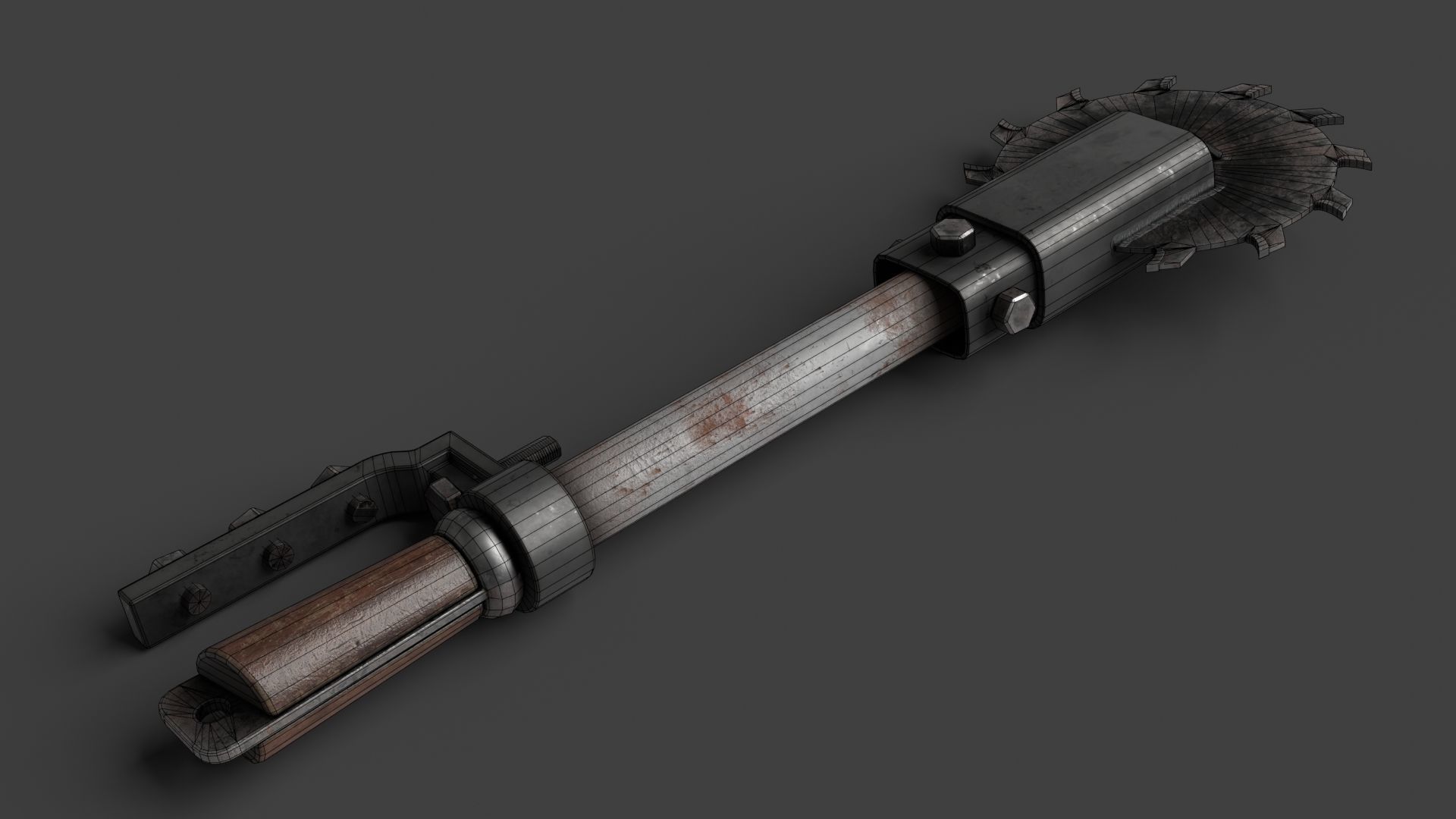 Modifiable Strike Weapon 16 Low-poly 3D model_12