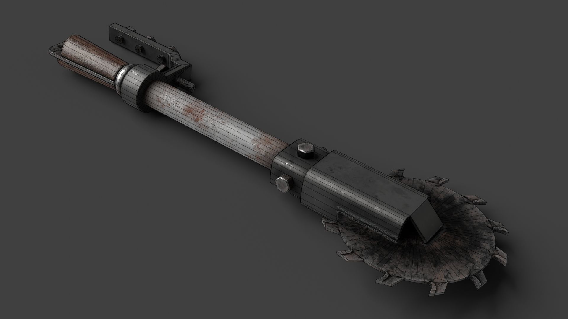 Modifiable Strike Weapon 16 Low-poly 3D model_11