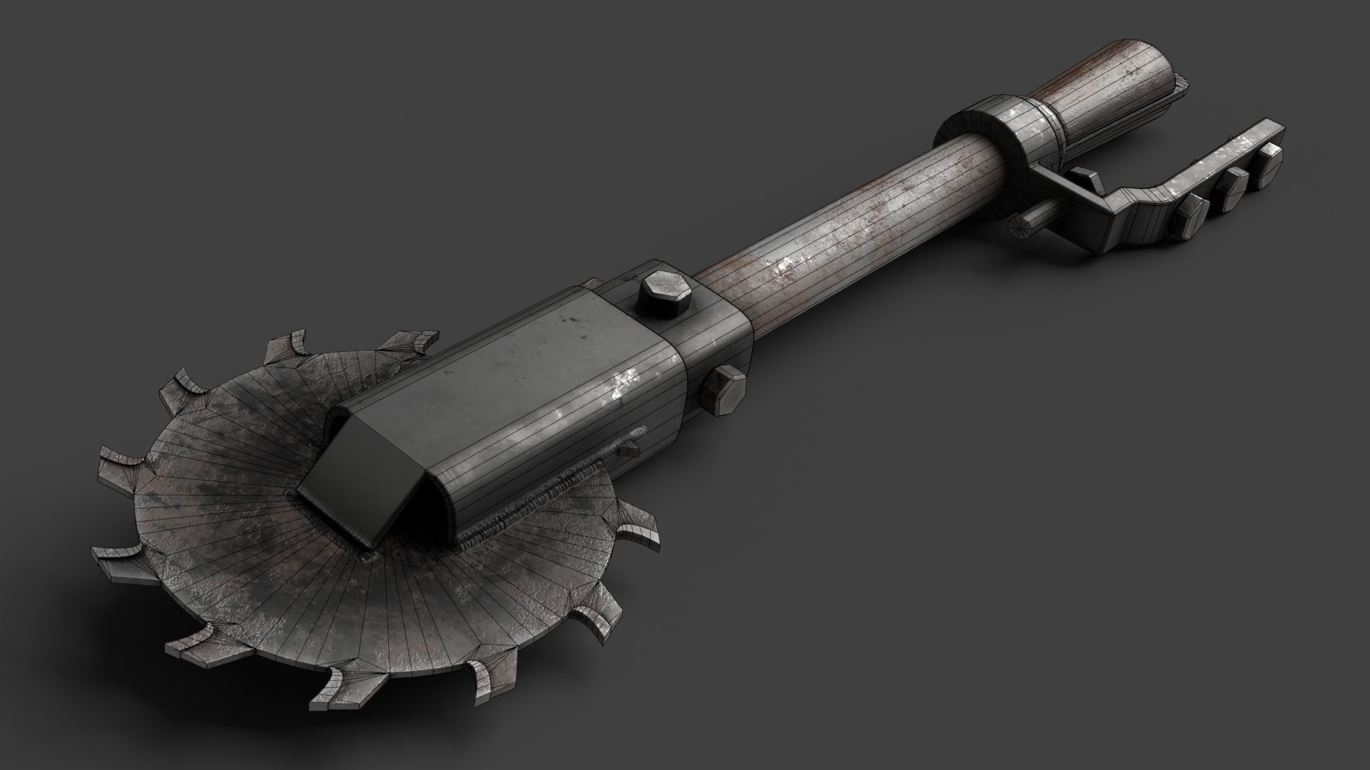 Modifiable Strike Weapon 16 Low-poly 3D model_13