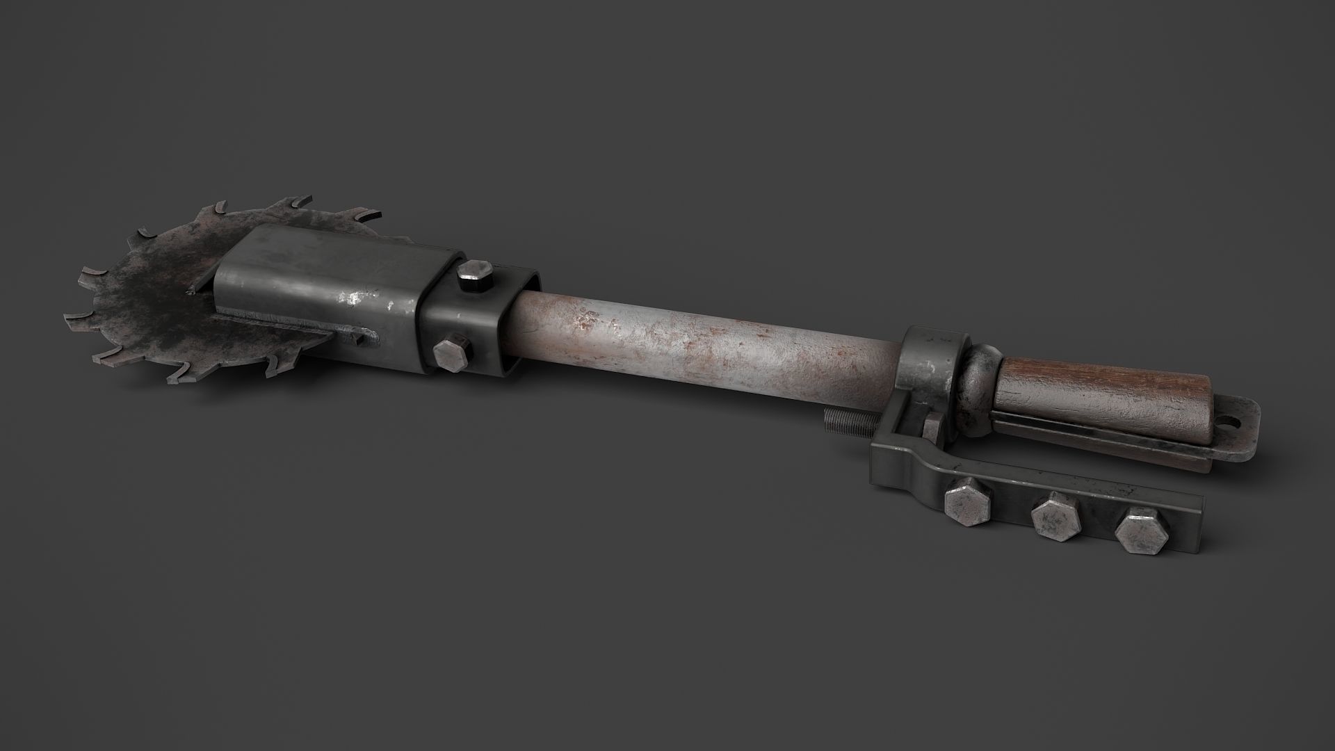 Modifiable Strike Weapon 16 Low-poly 3D model_5