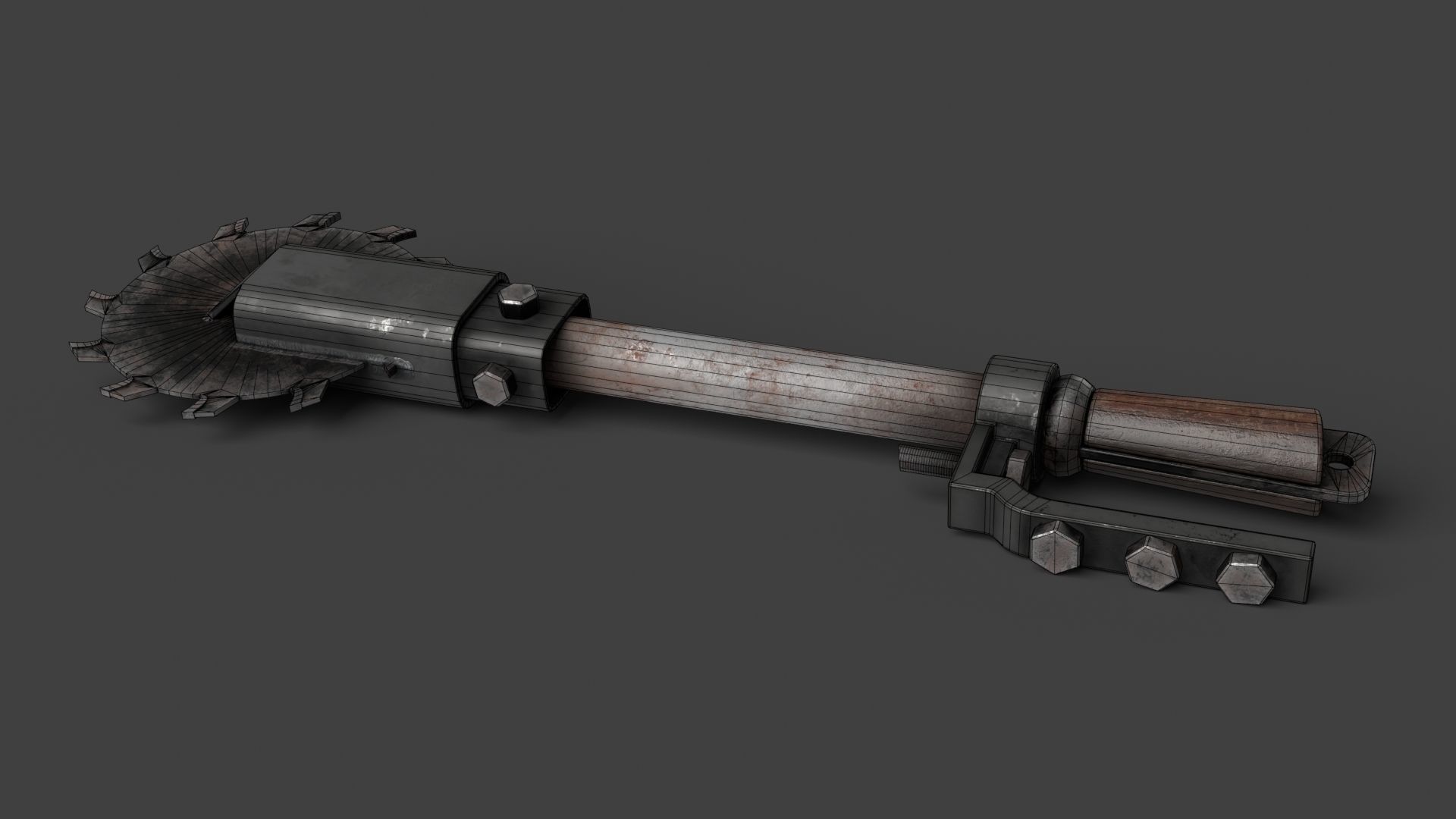 Modifiable Strike Weapon 16 Low-poly 3D model_15