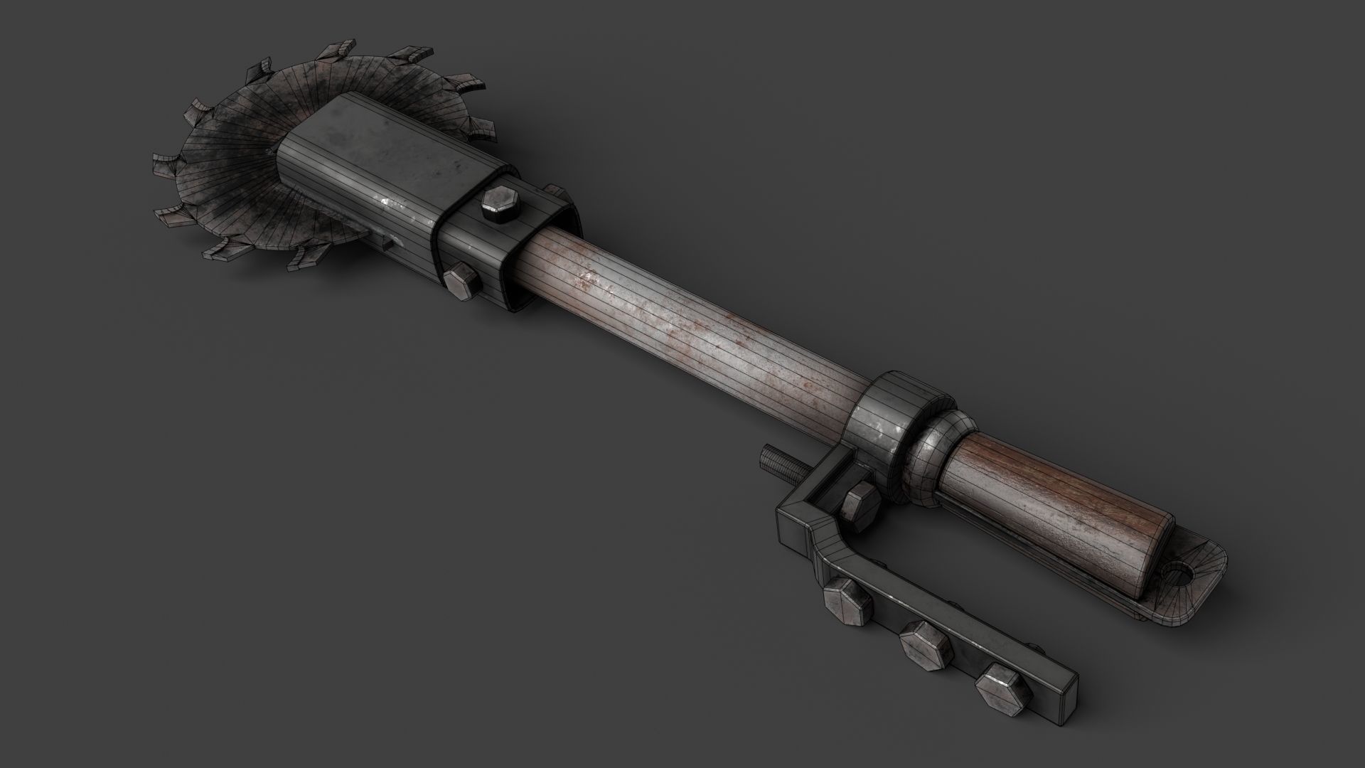 Modifiable Strike Weapon 16 Low-poly 3D model_10