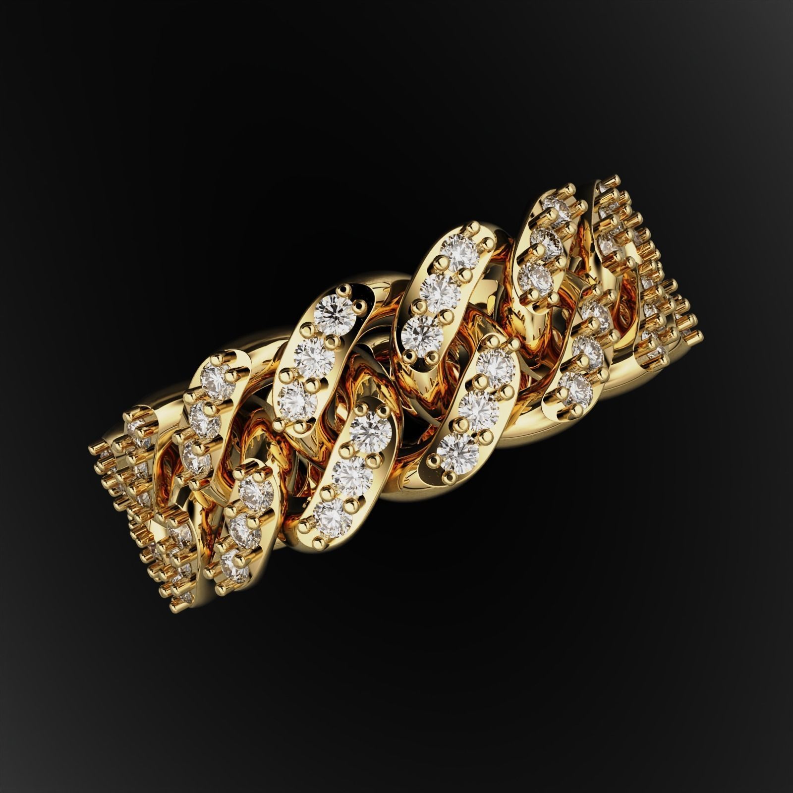 Cuban Ring 3D print model_2