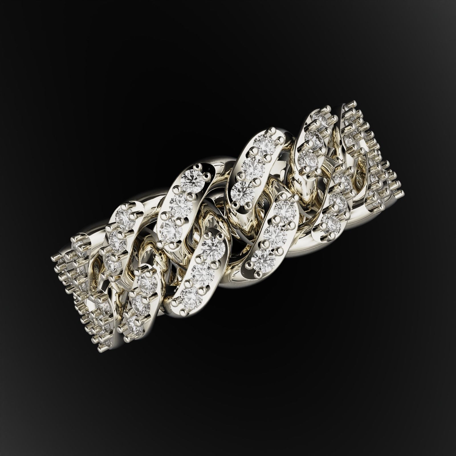 Cuban Ring 3D print model_4