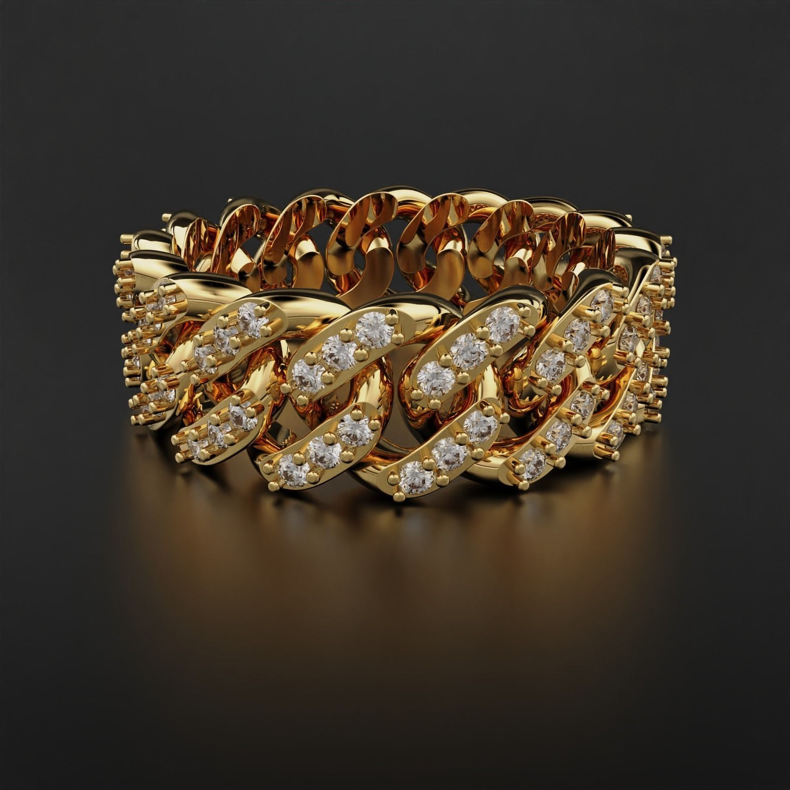 Cuban Ring 3D print model_11