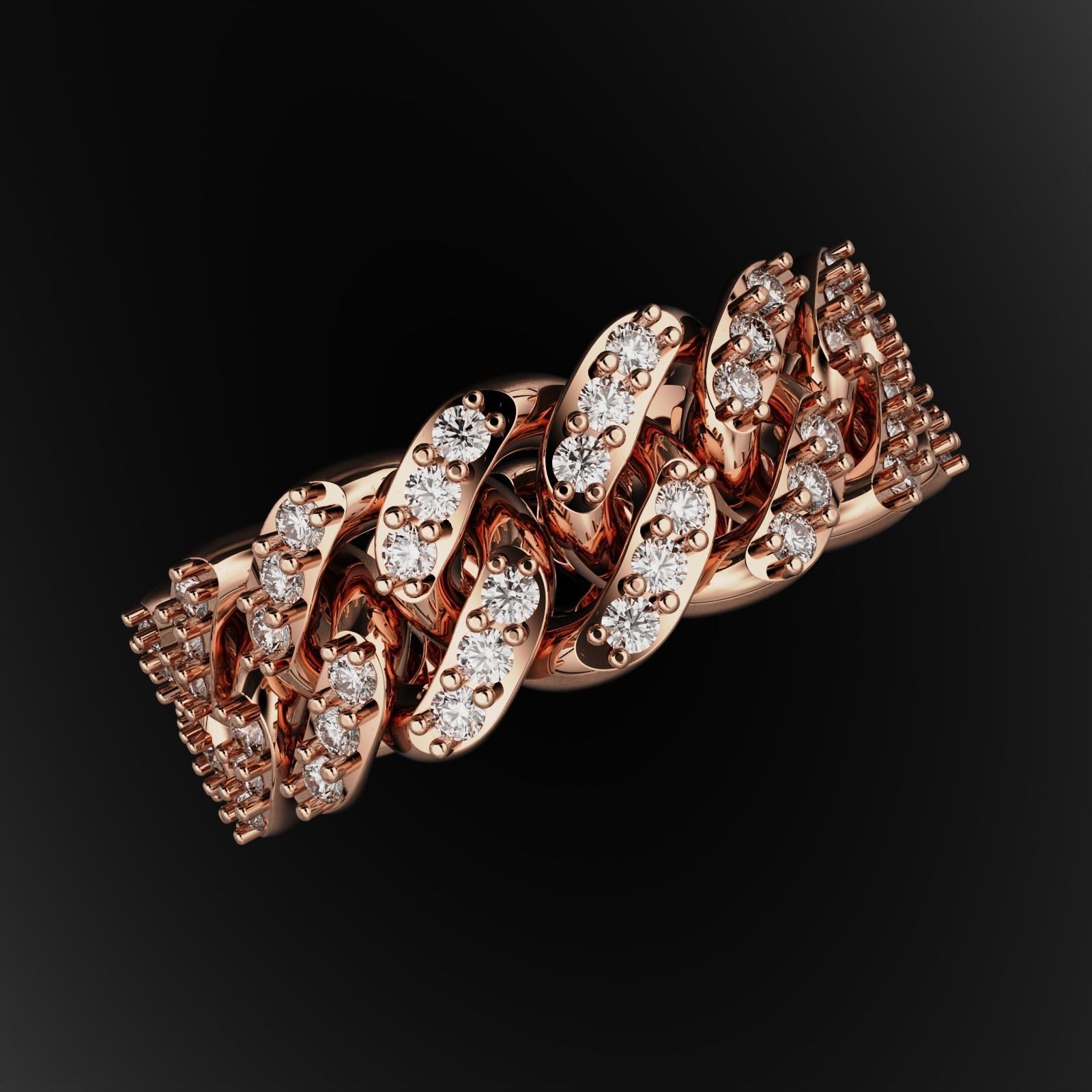 Cuban Ring 3D print model_3