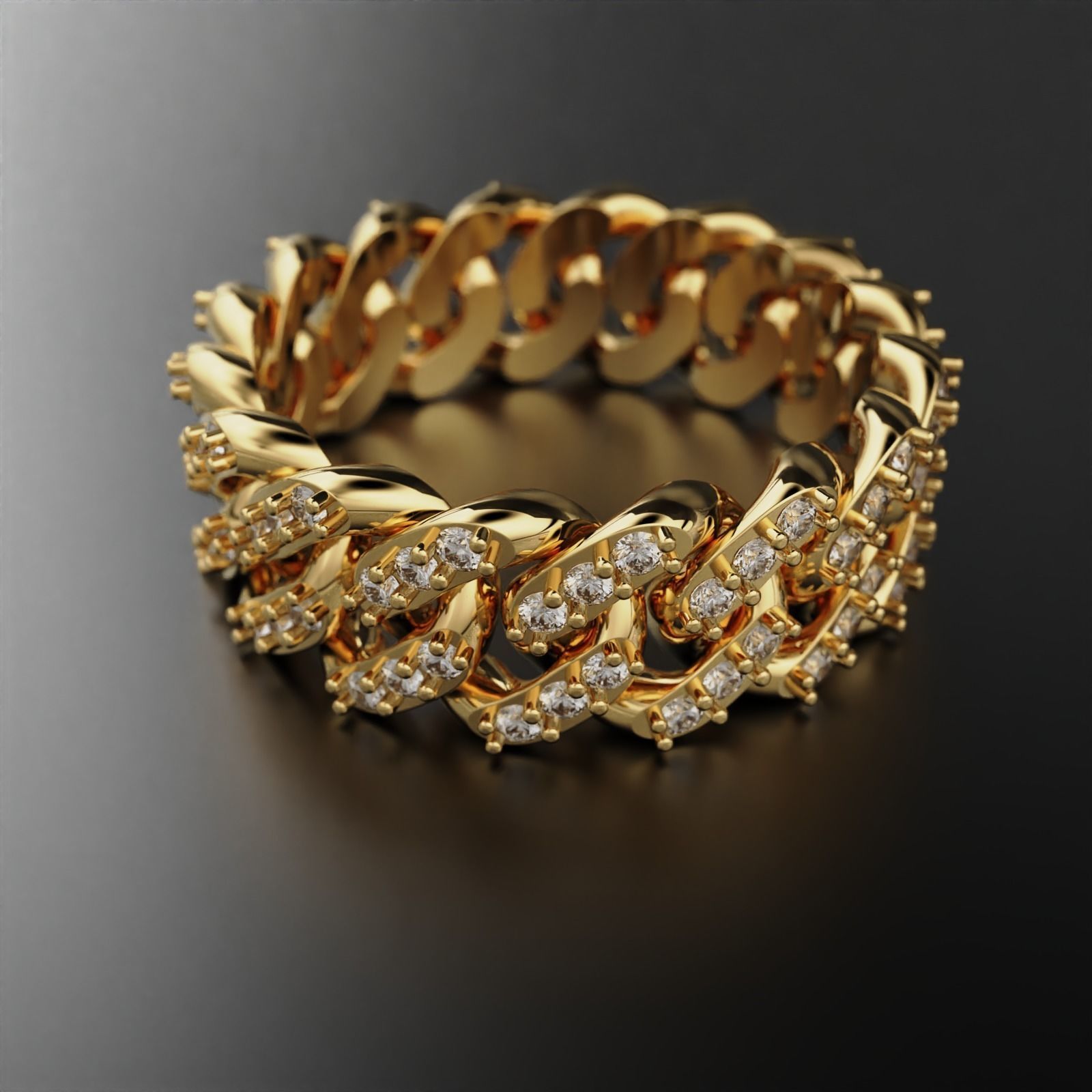 Cuban Ring 3D print model_1