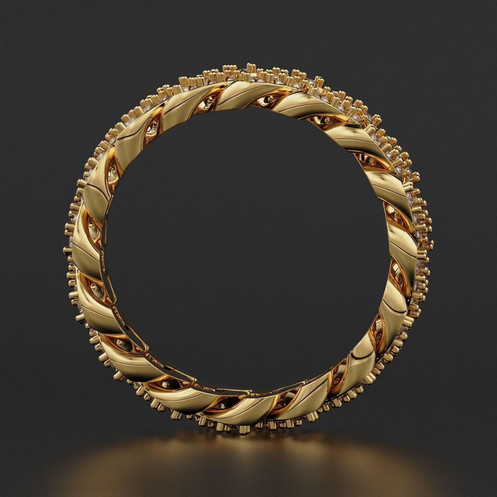 Cuban Ring 3D print model_9
