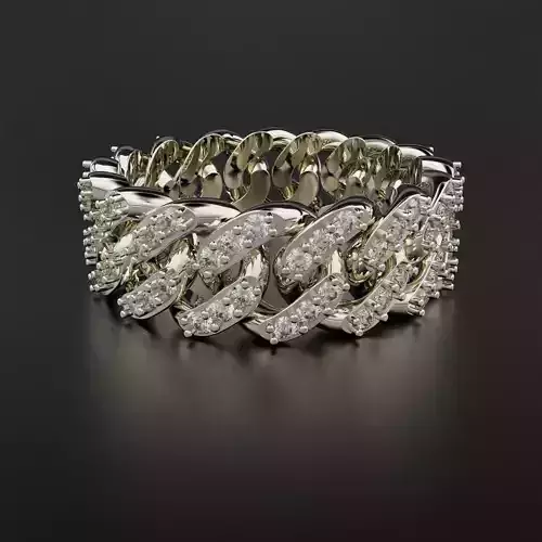 Cuban Ring 3D print model Cuban Ring 3D print model