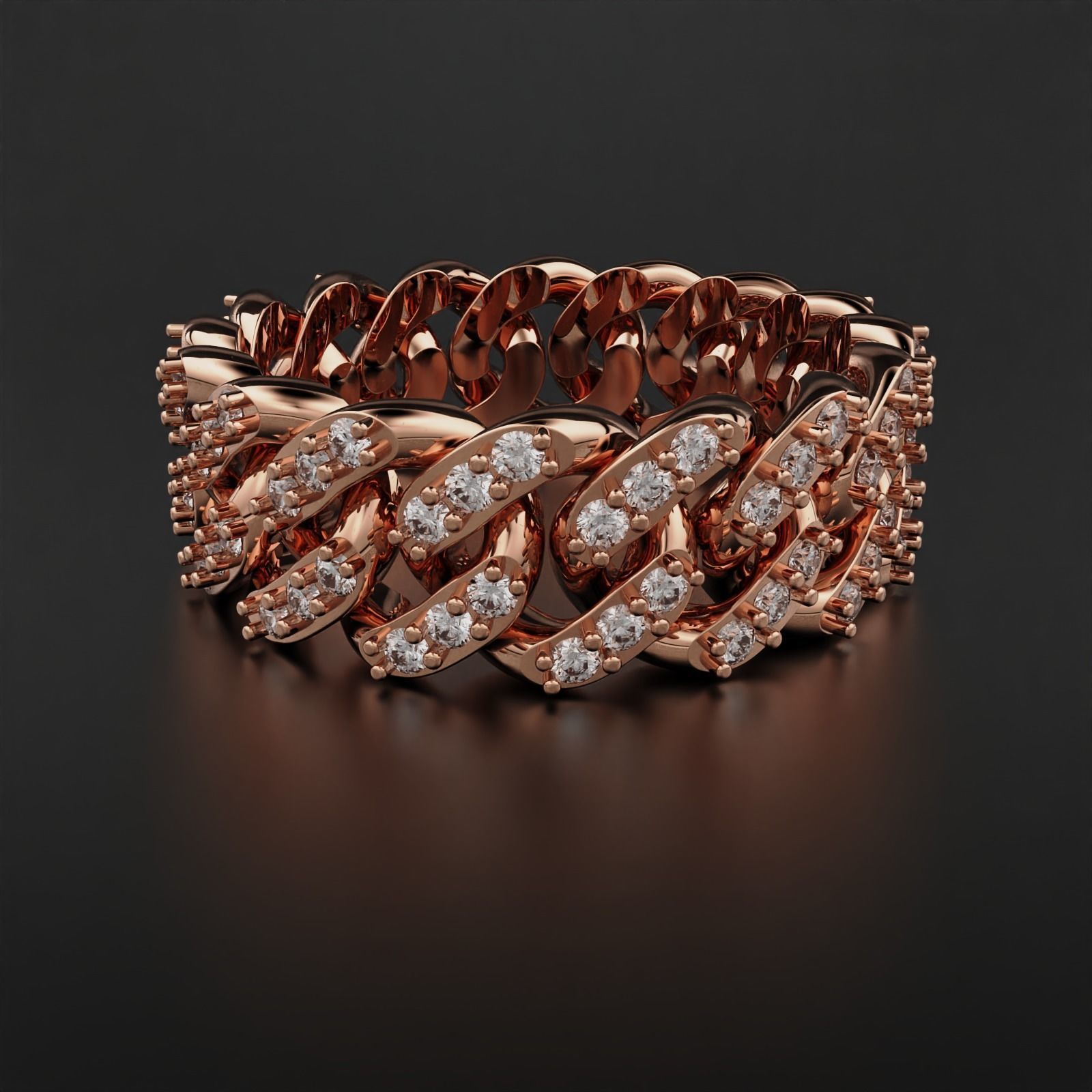 Cuban Ring 3D print model_12