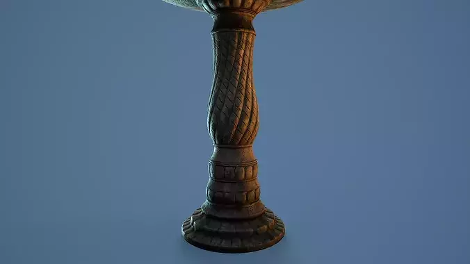 Birthbath bird bath Low-poly 3D model
