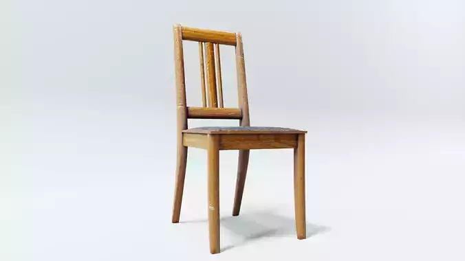 Wooden Chair 3D Model