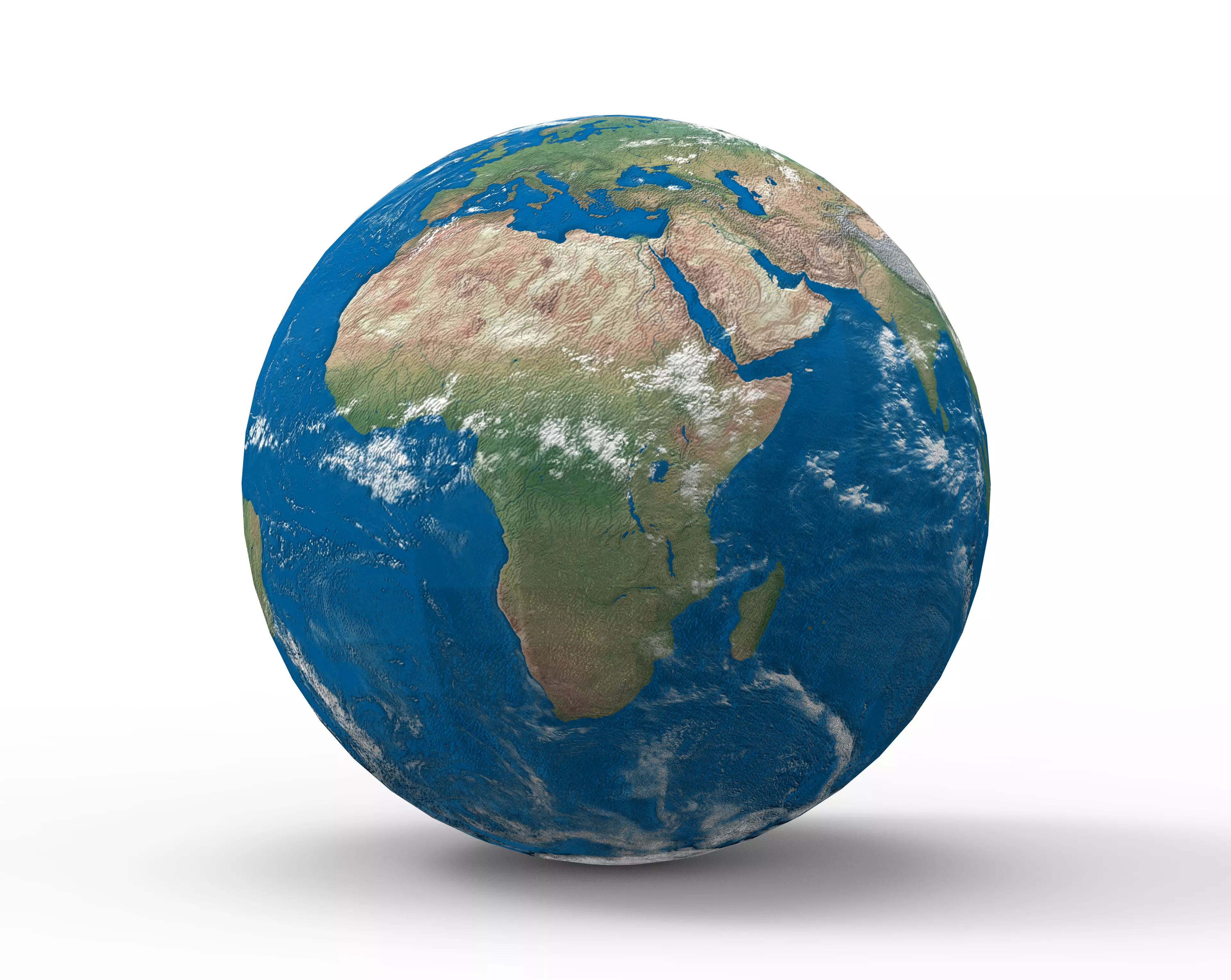 Earth globe Low-poly 3D model_0