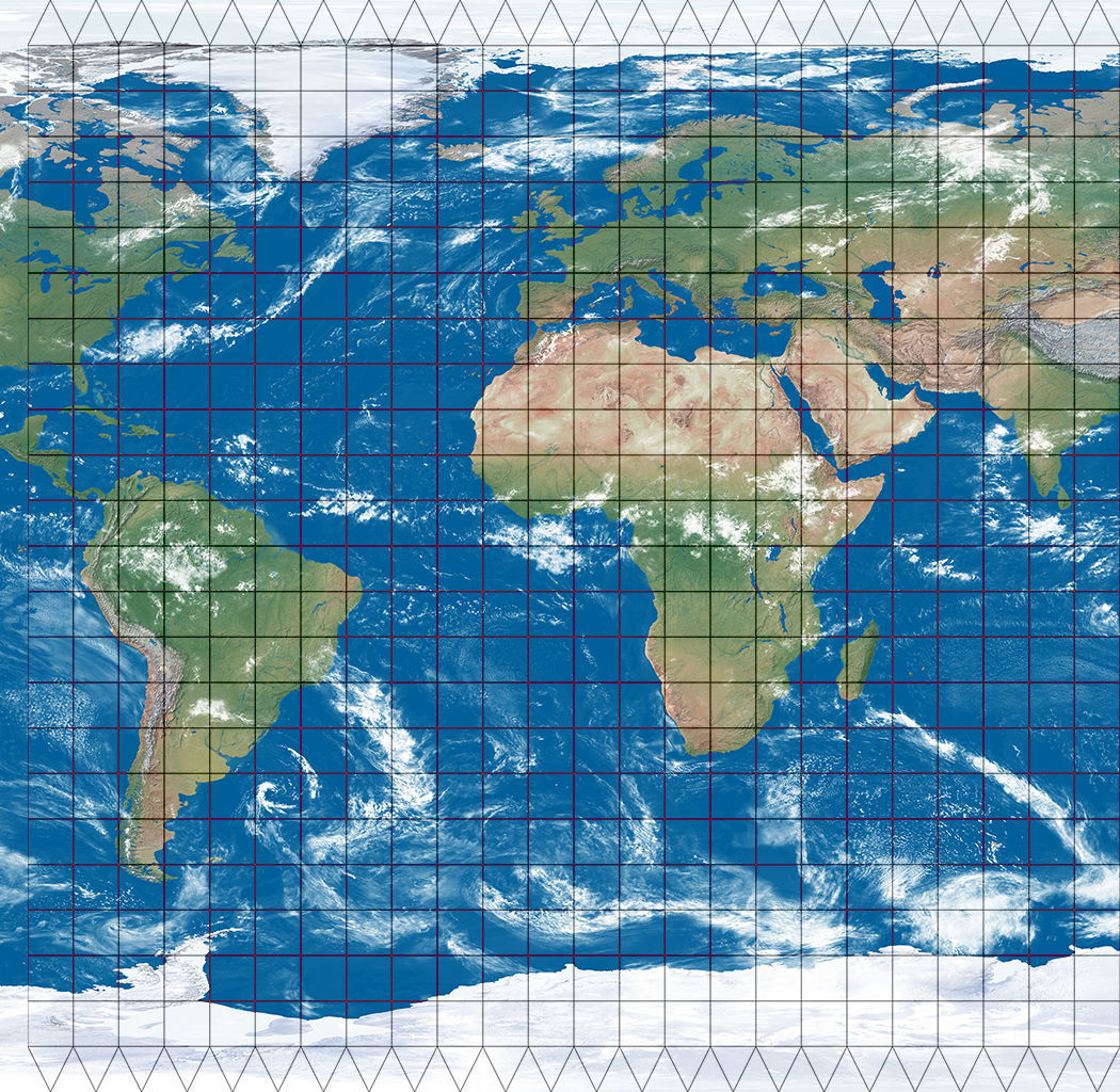 Earth globe Low-poly 3D model_11