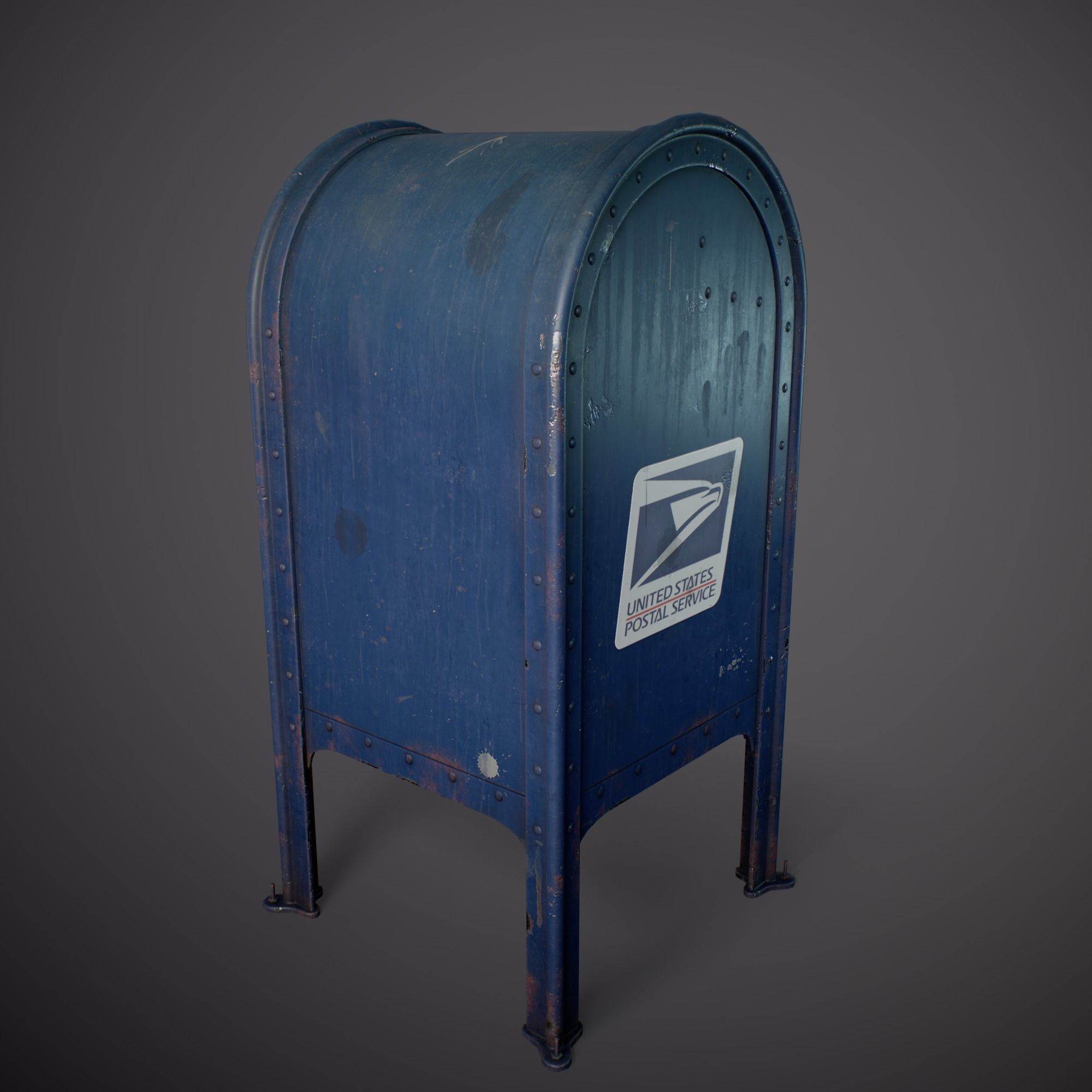 Mailbox - Gameready Asset Low-poly 3D model_4