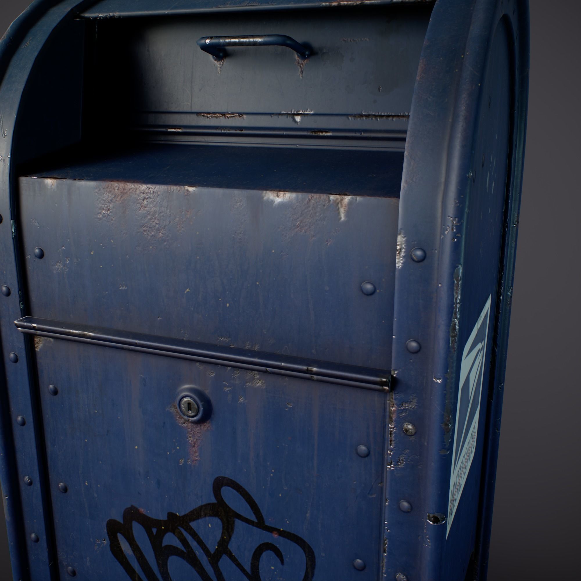 Mailbox - Gameready Asset Low-poly 3D model_10