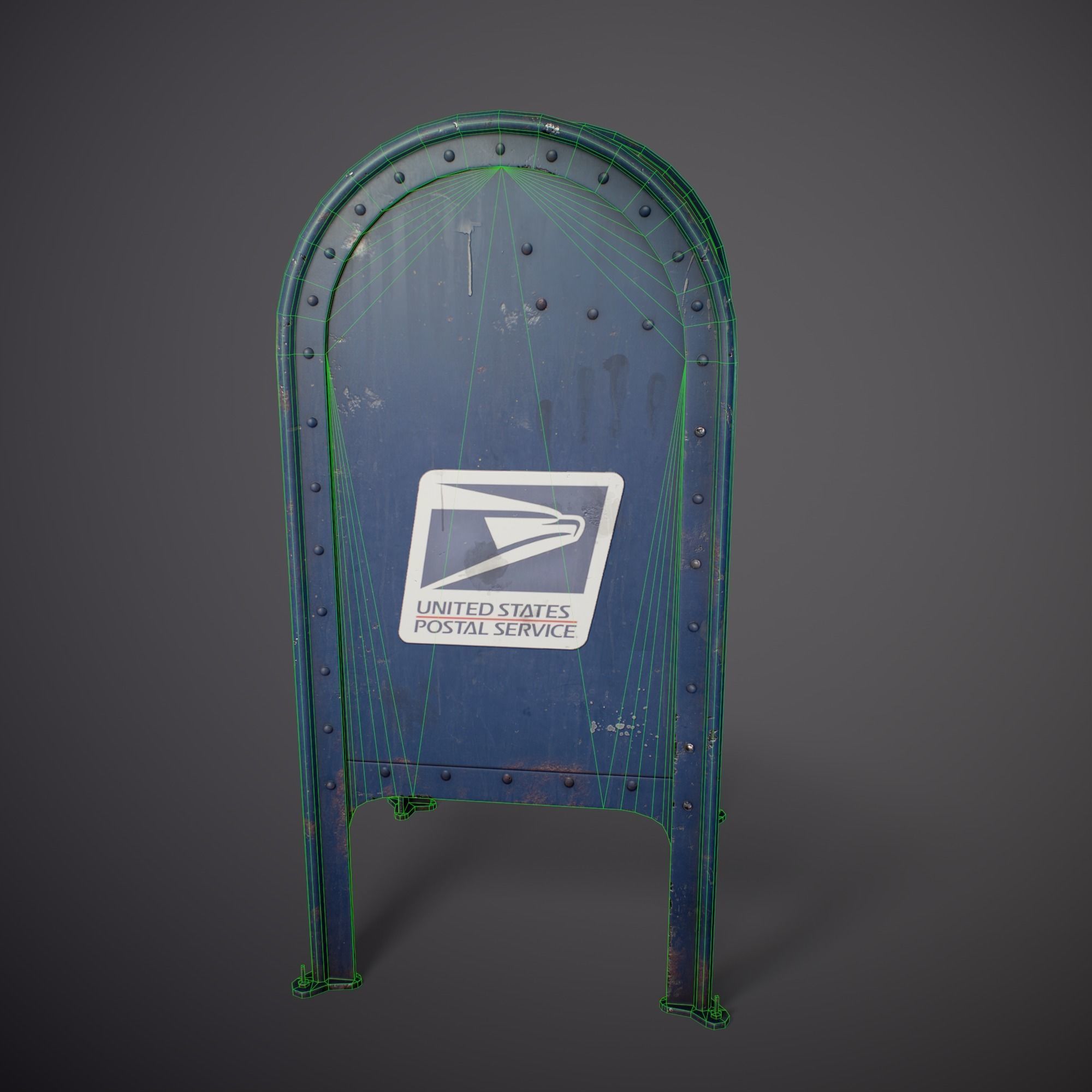 Mailbox - Gameready Asset Low-poly 3D model_3