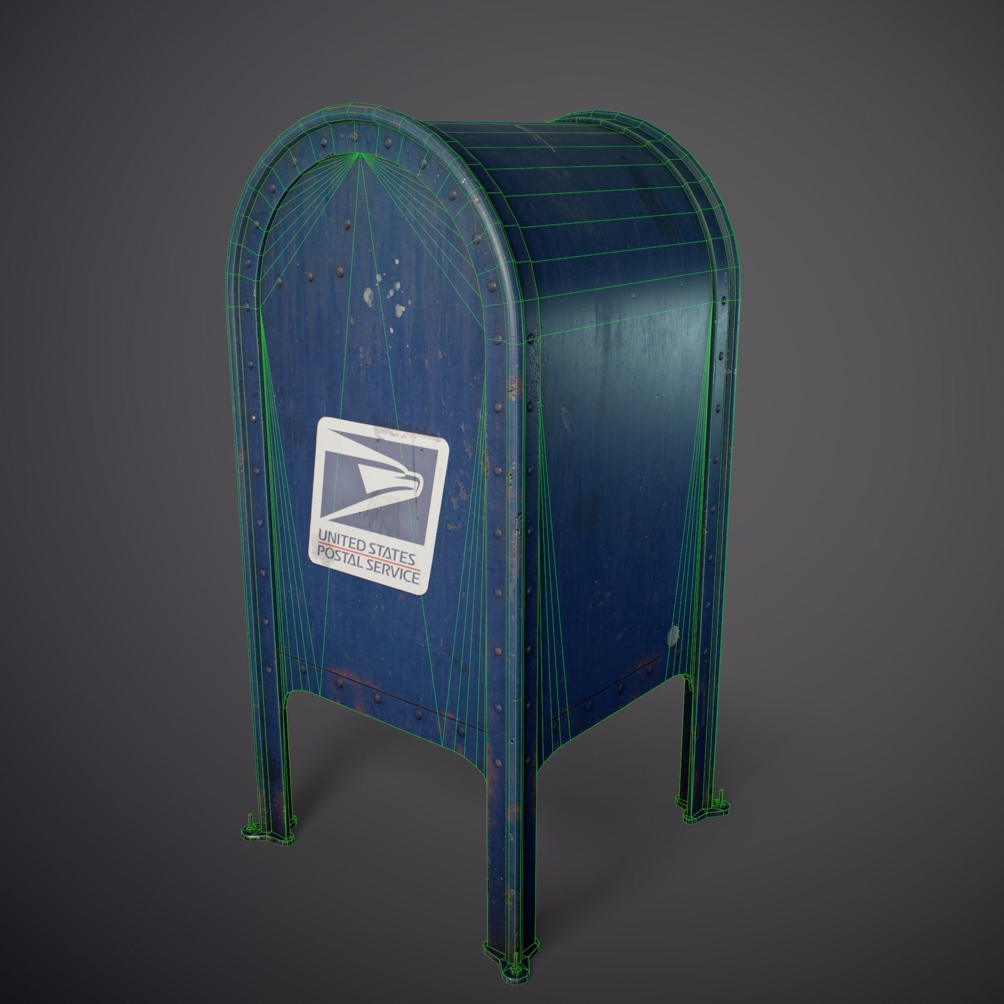 Mailbox - Gameready Asset Low-poly 3D model_7