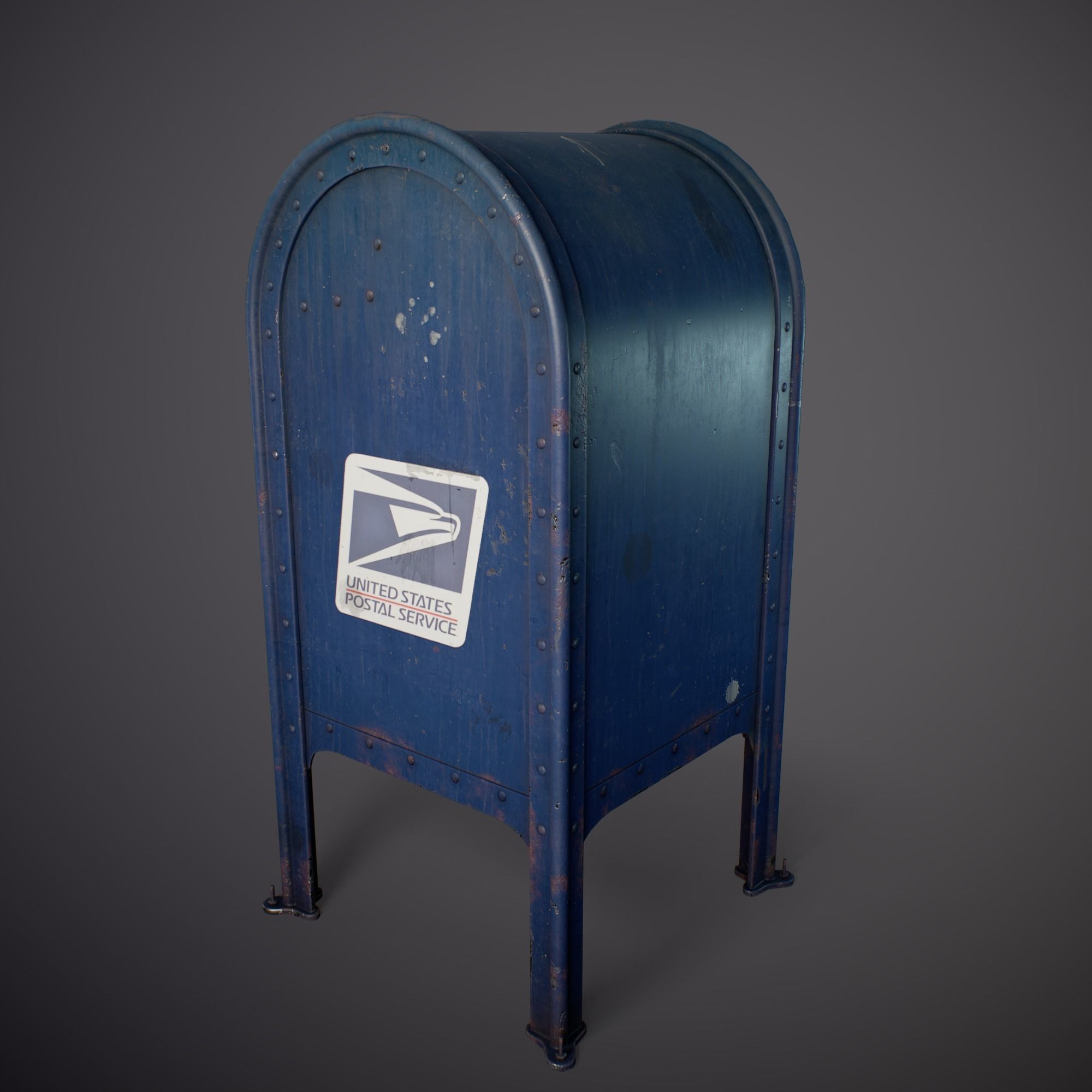 Mailbox - Gameready Asset Low-poly 3D model_6