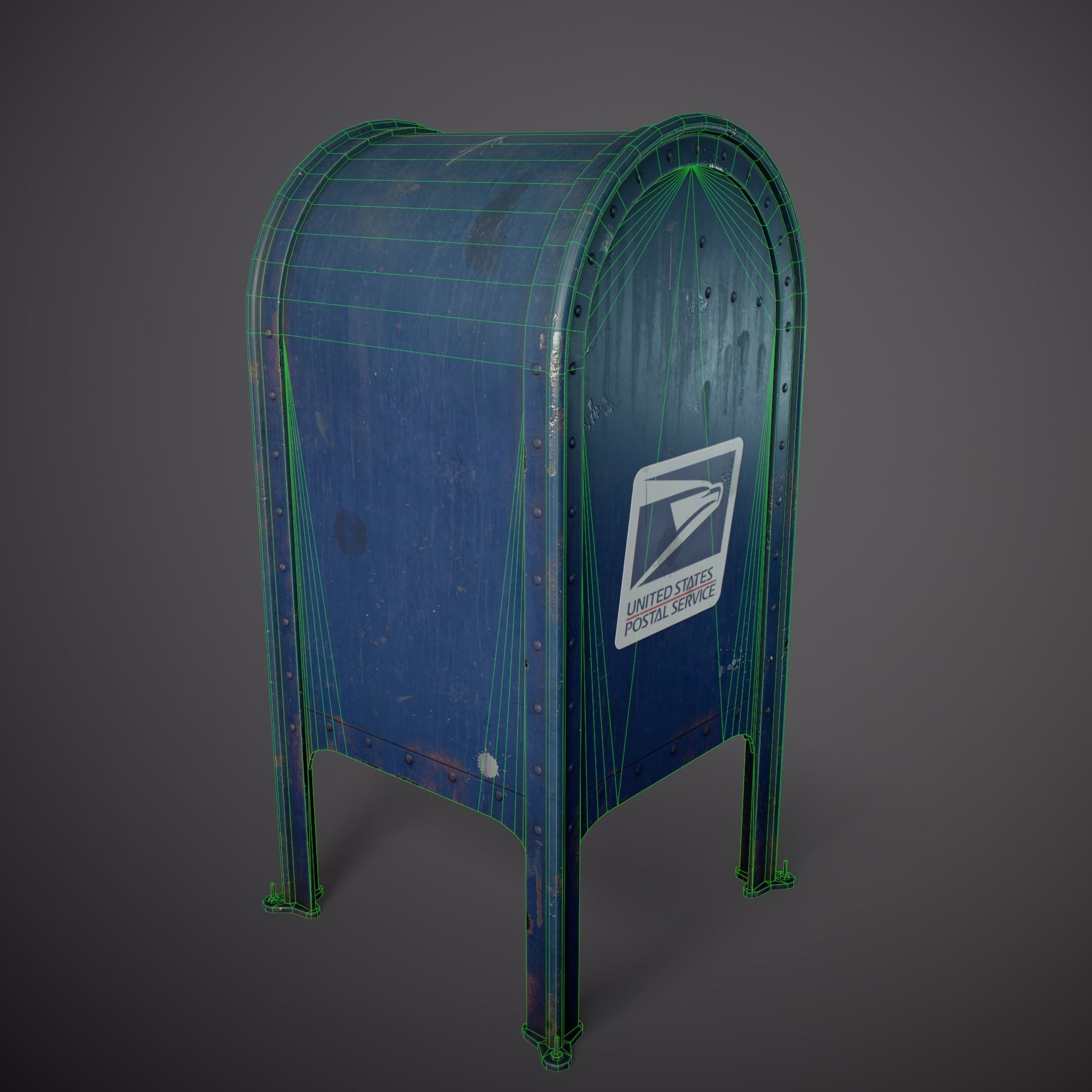 Mailbox - Gameready Asset Low-poly 3D model_5