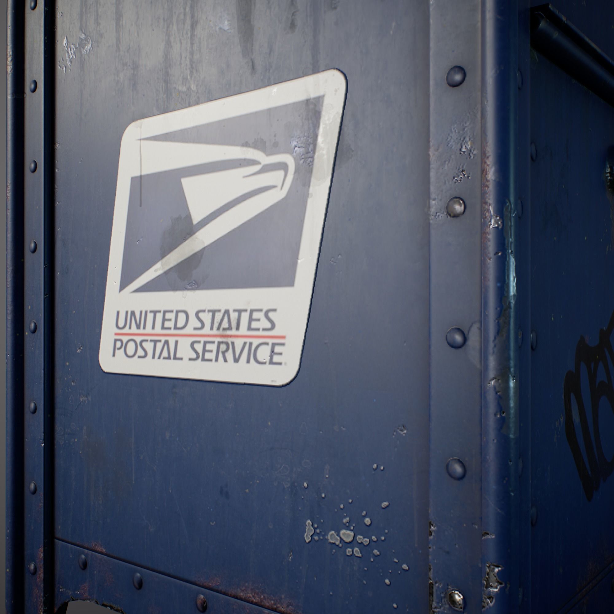 Mailbox - Gameready Asset Low-poly 3D model_14