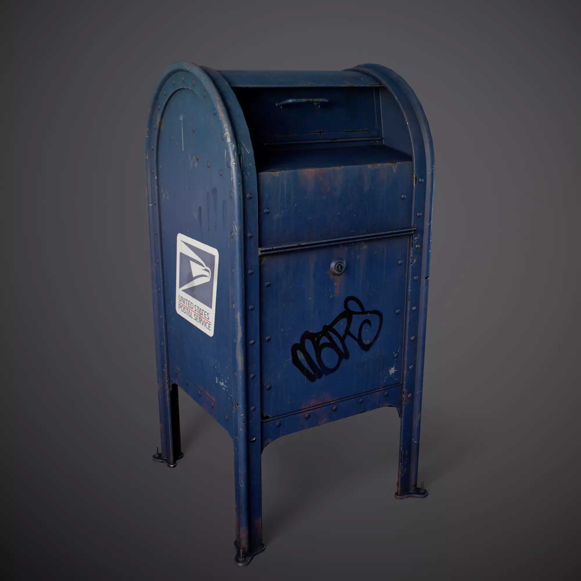 Mailbox - Gameready Asset Low-poly 3D model_0